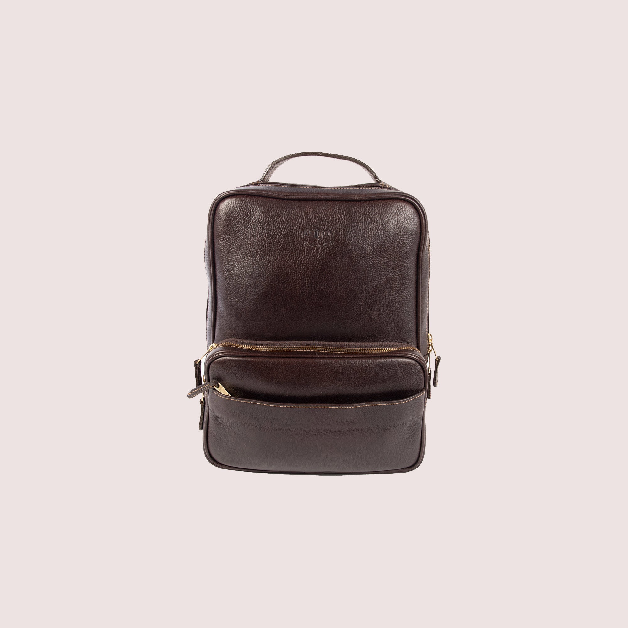 Eco-Friendly Cowhide Leather Backpack with Laptop Sleeve 