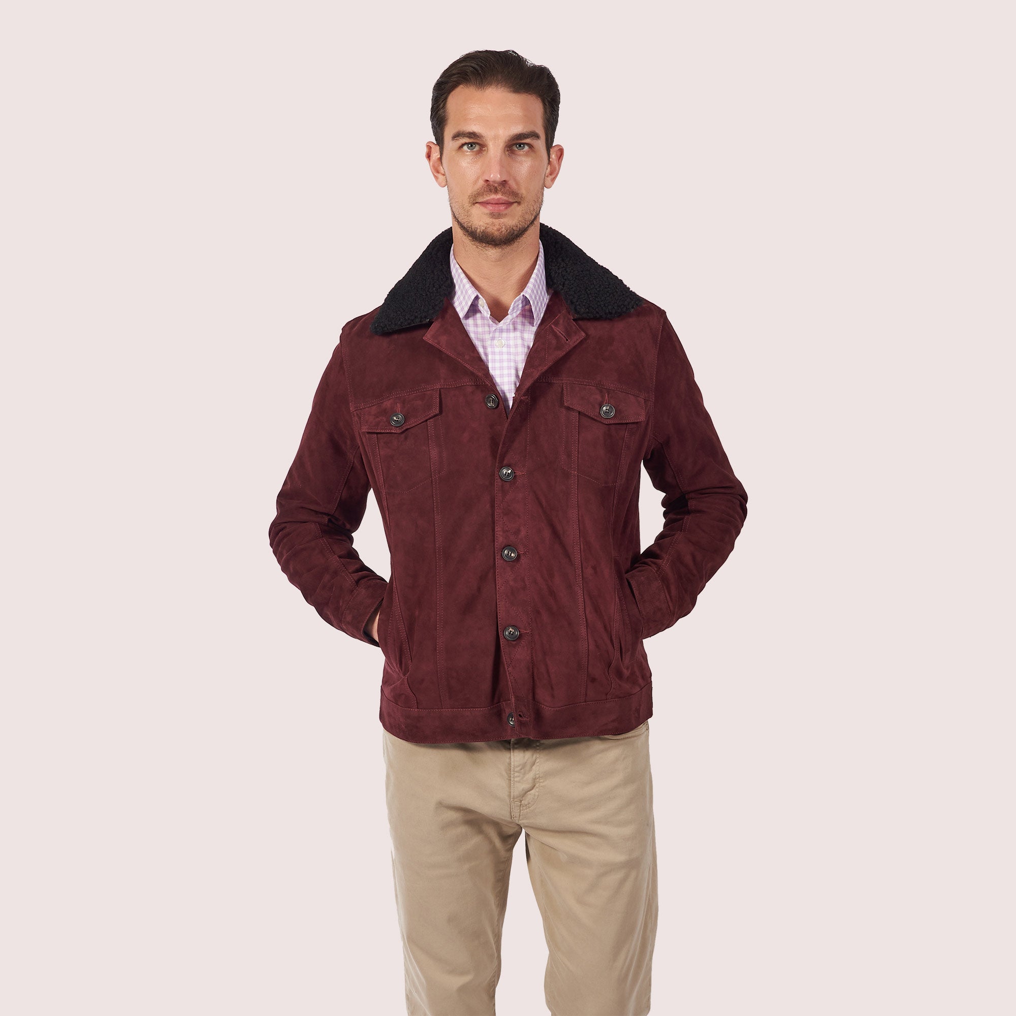 Dupont Goat Suede Trucker Jacket