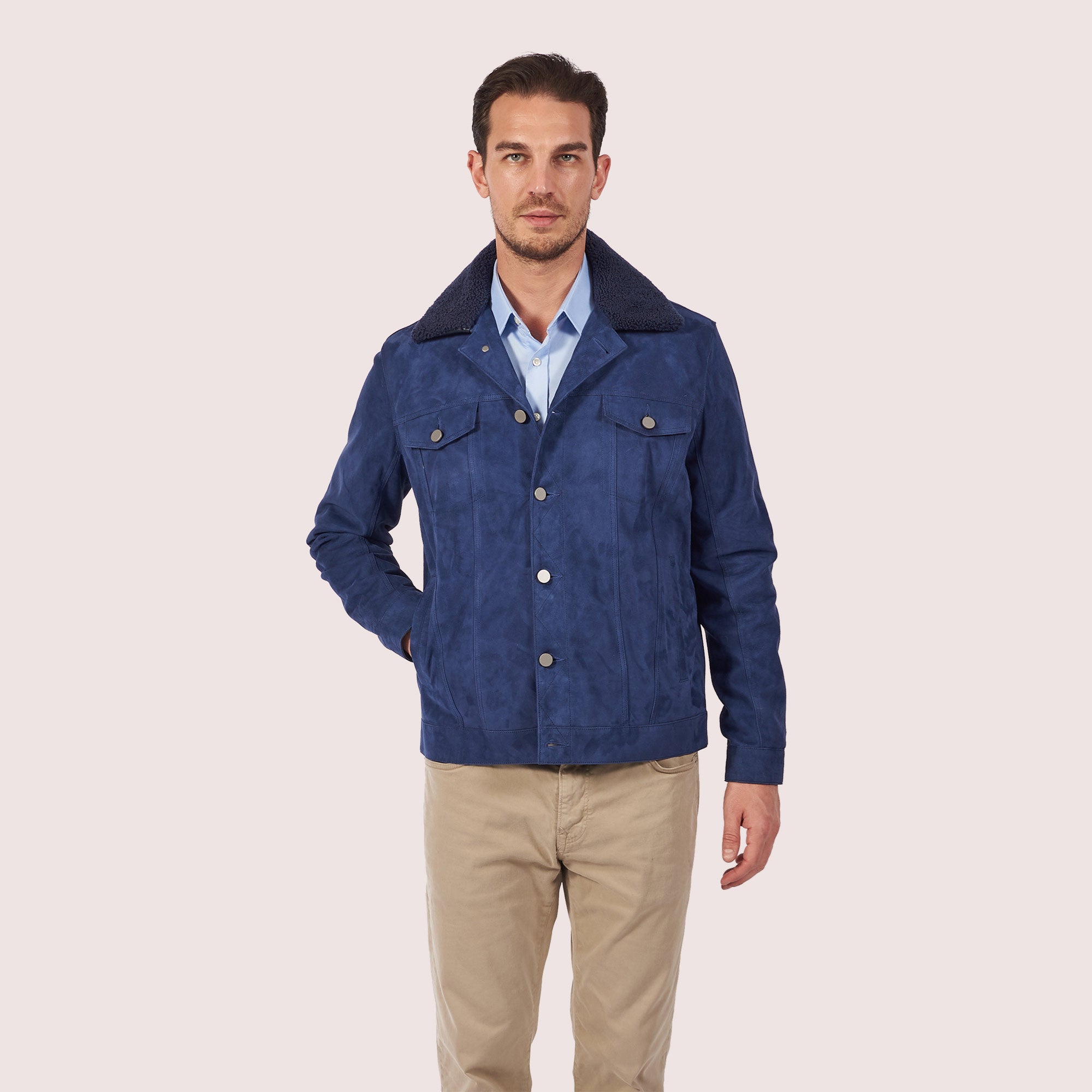 Dupont Goat Suede Trucker Jacket