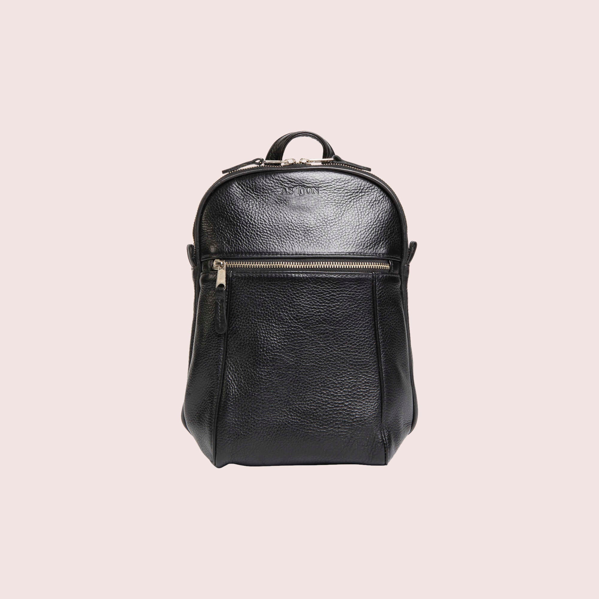 Lexington Zippered Backpack-Black