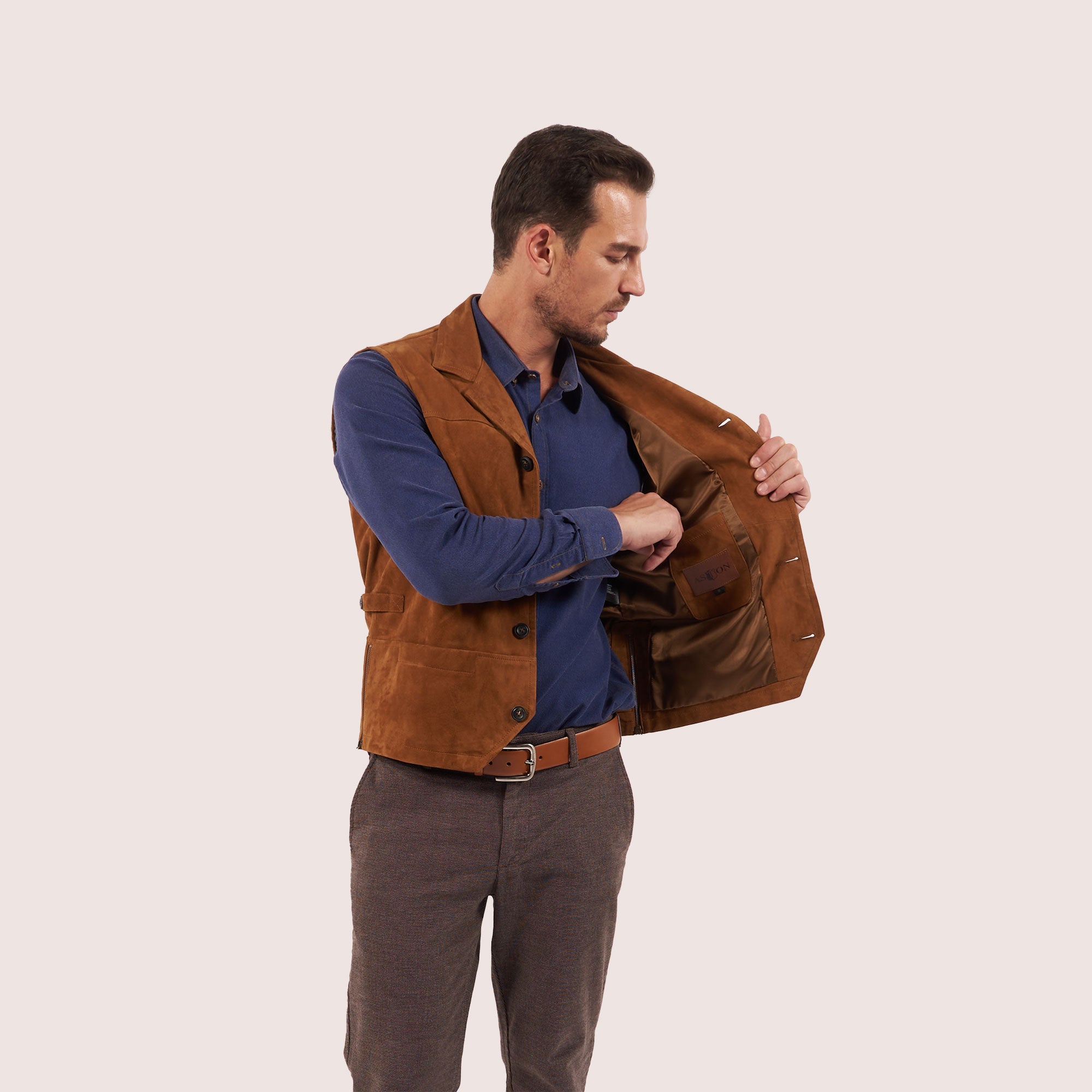 Brentwood goat suede vest