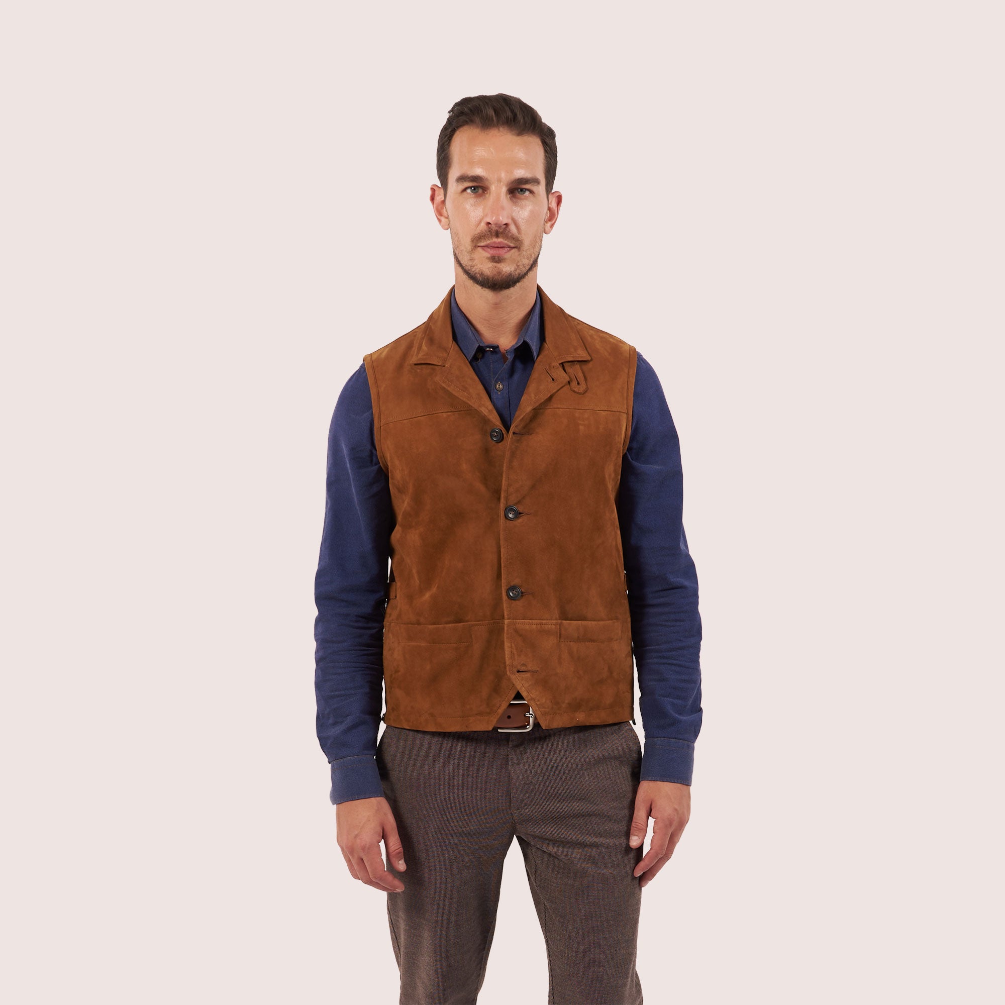 Brentwood goat suede vest