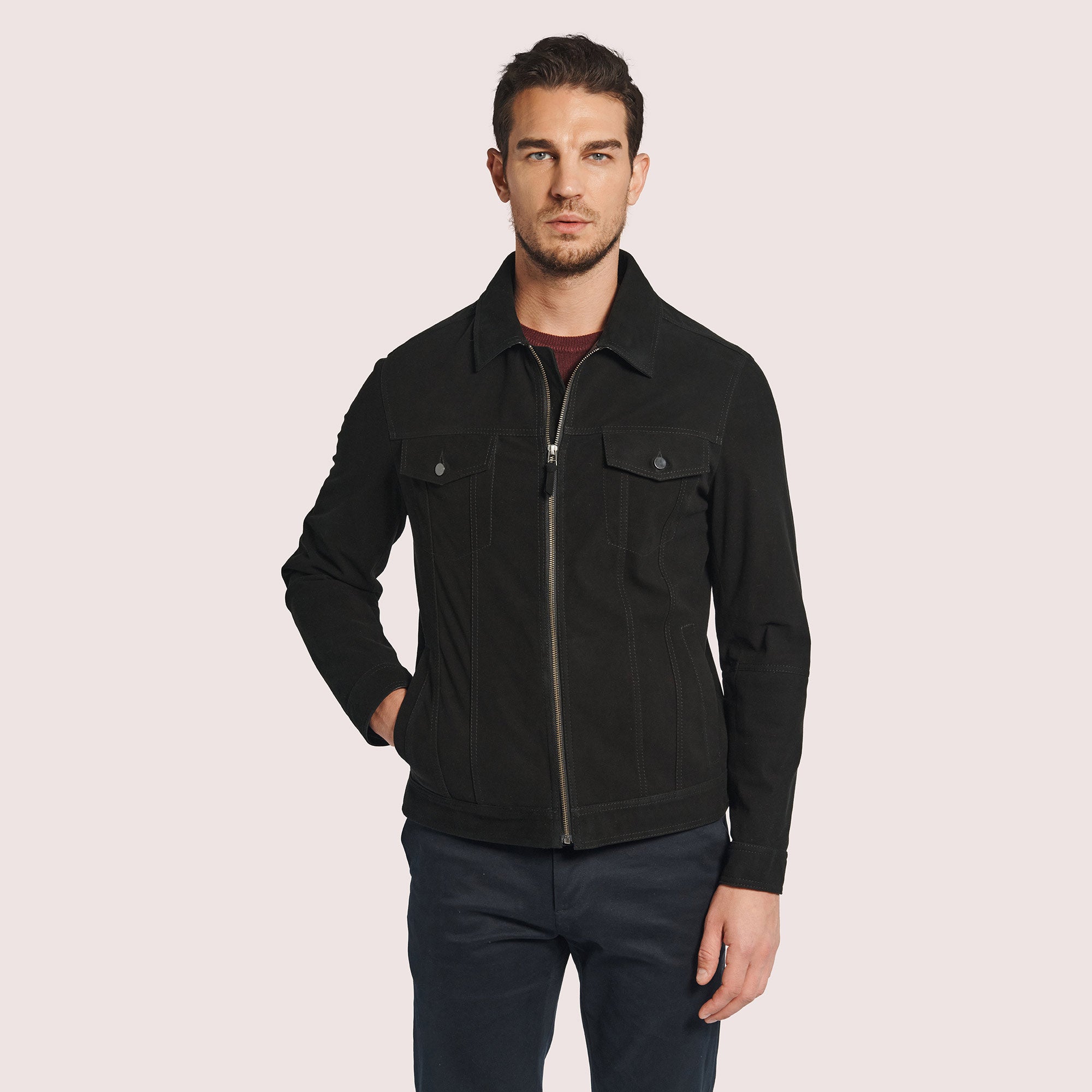 Brooklyn Goat Suede Jacket