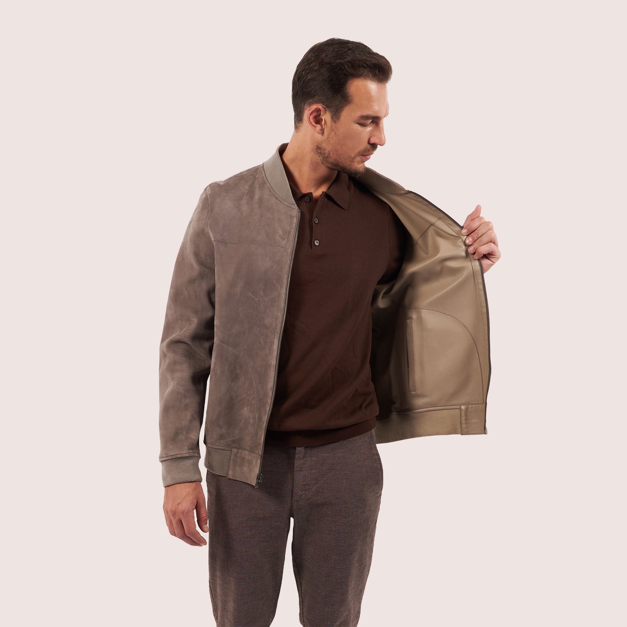 Hayes goat suede jacket