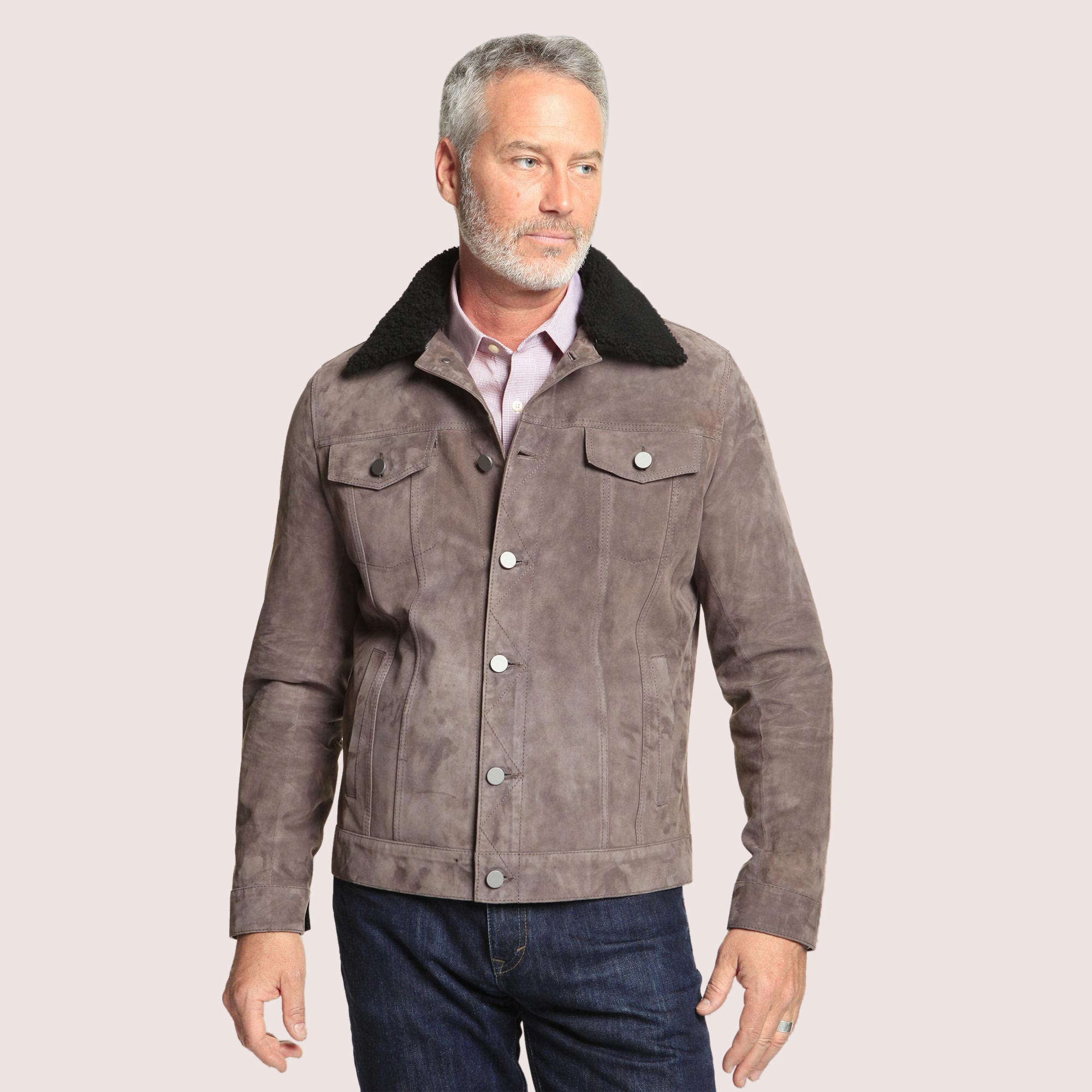 Dupont Goat Suede Trucker Jacket