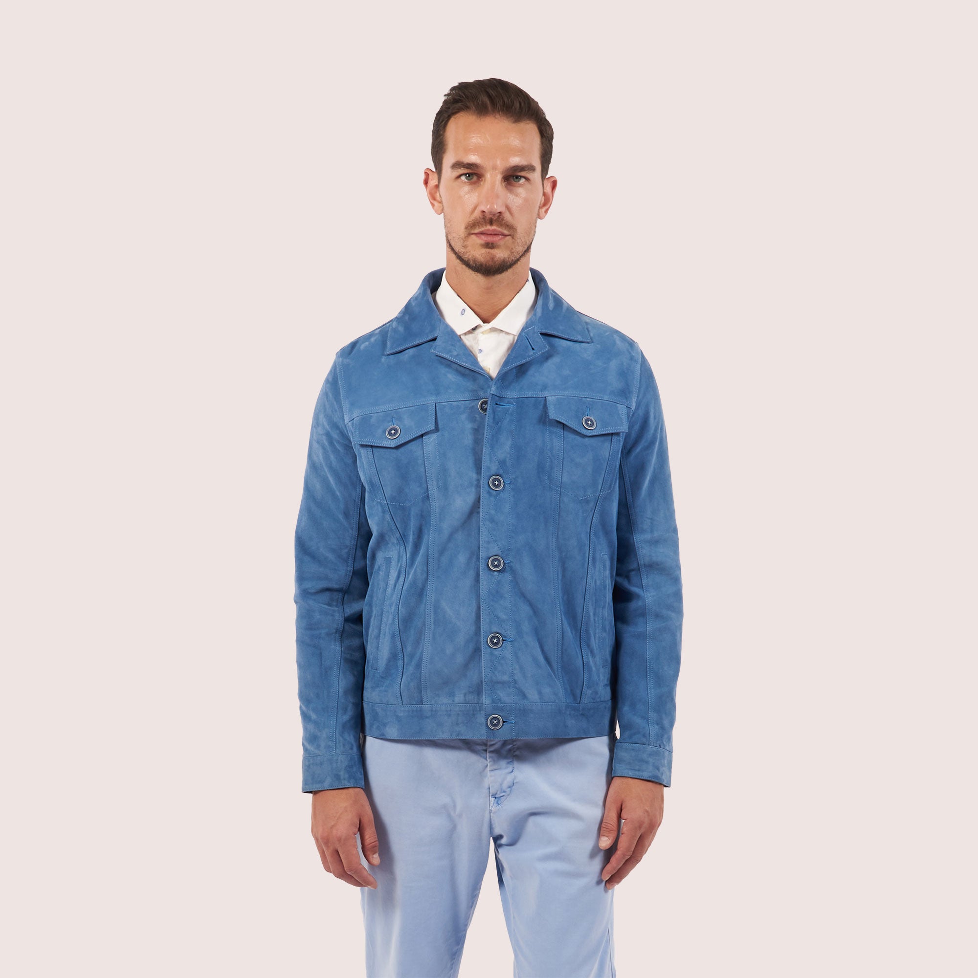 Dupont Goat Suede Trucker Jacket