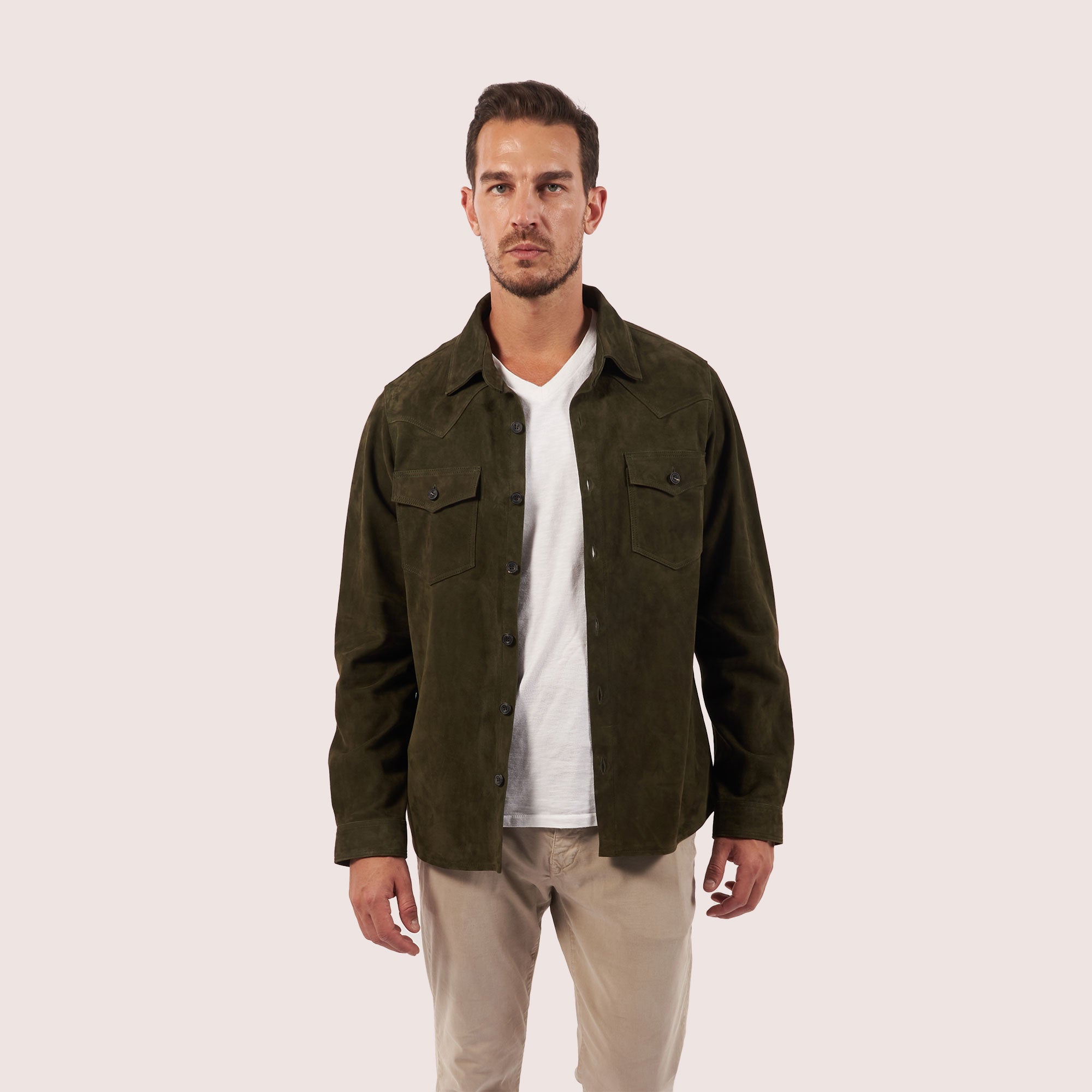 Langley goat suede shirt