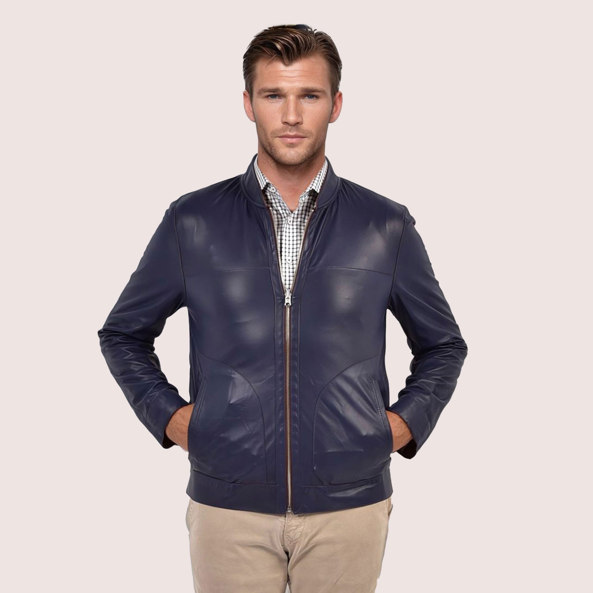 Parker reversible goat suede jacket