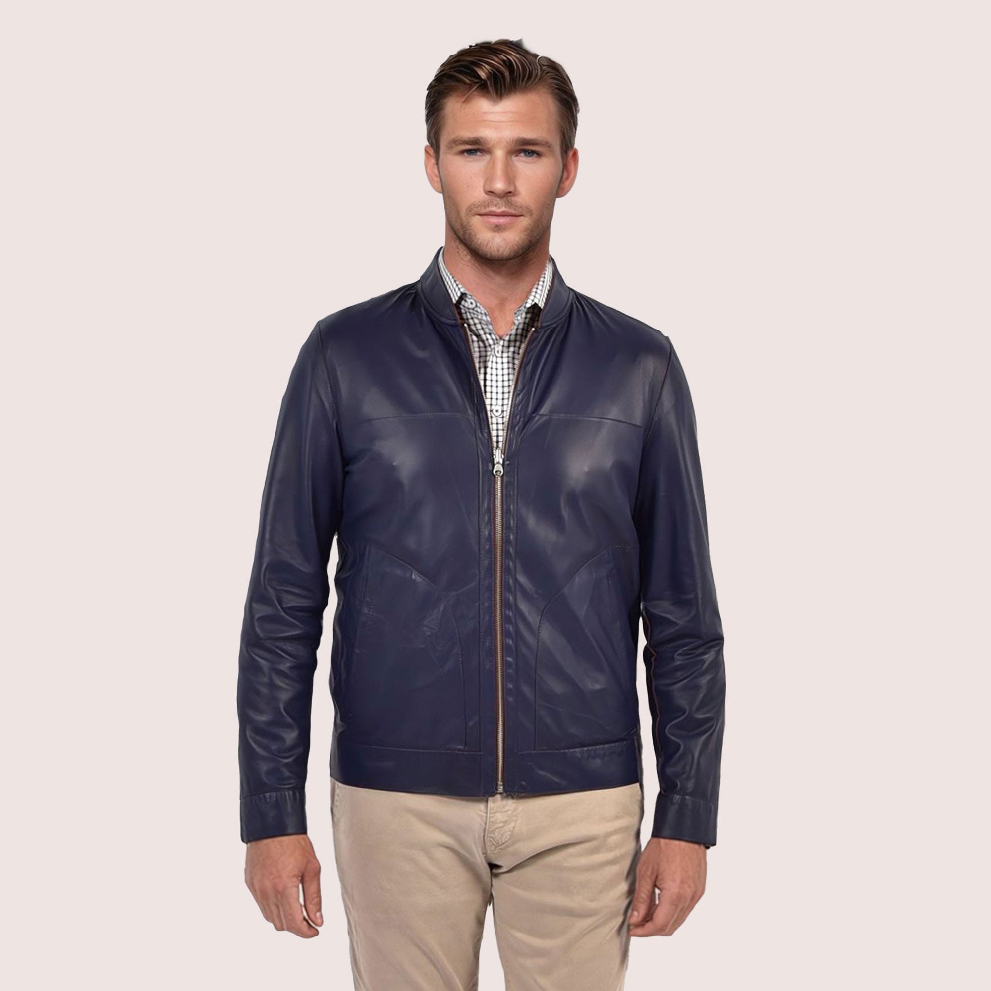 Parker reversible goat suede jacket