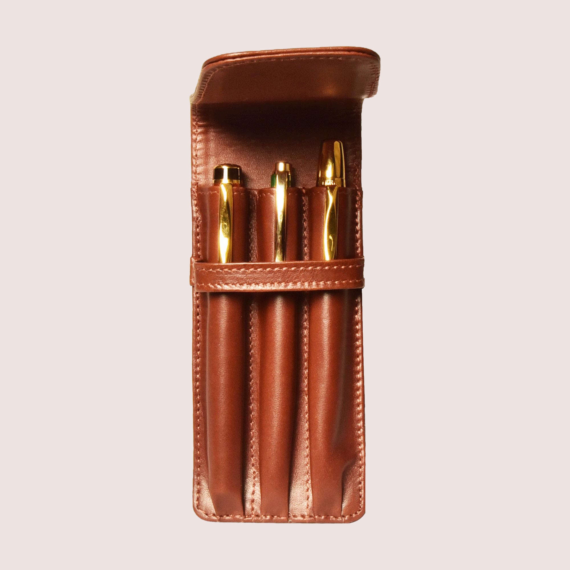 Three Pen Leather Case