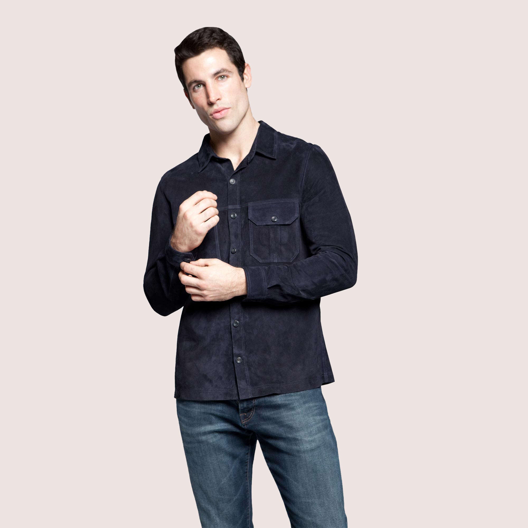 Midtown Goat Suede Shirt-5