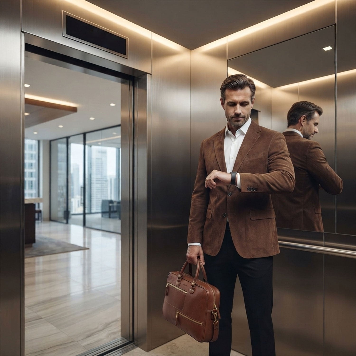 Blake Zippered Briefcase-10