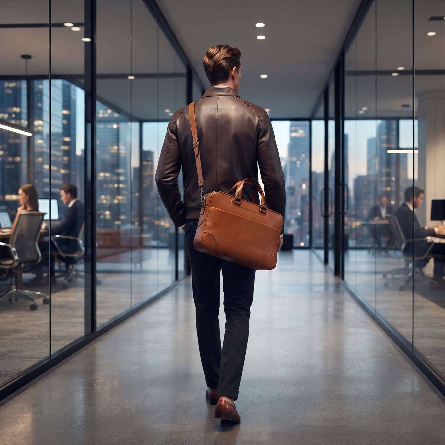 Reno Zippered Briefcase-3