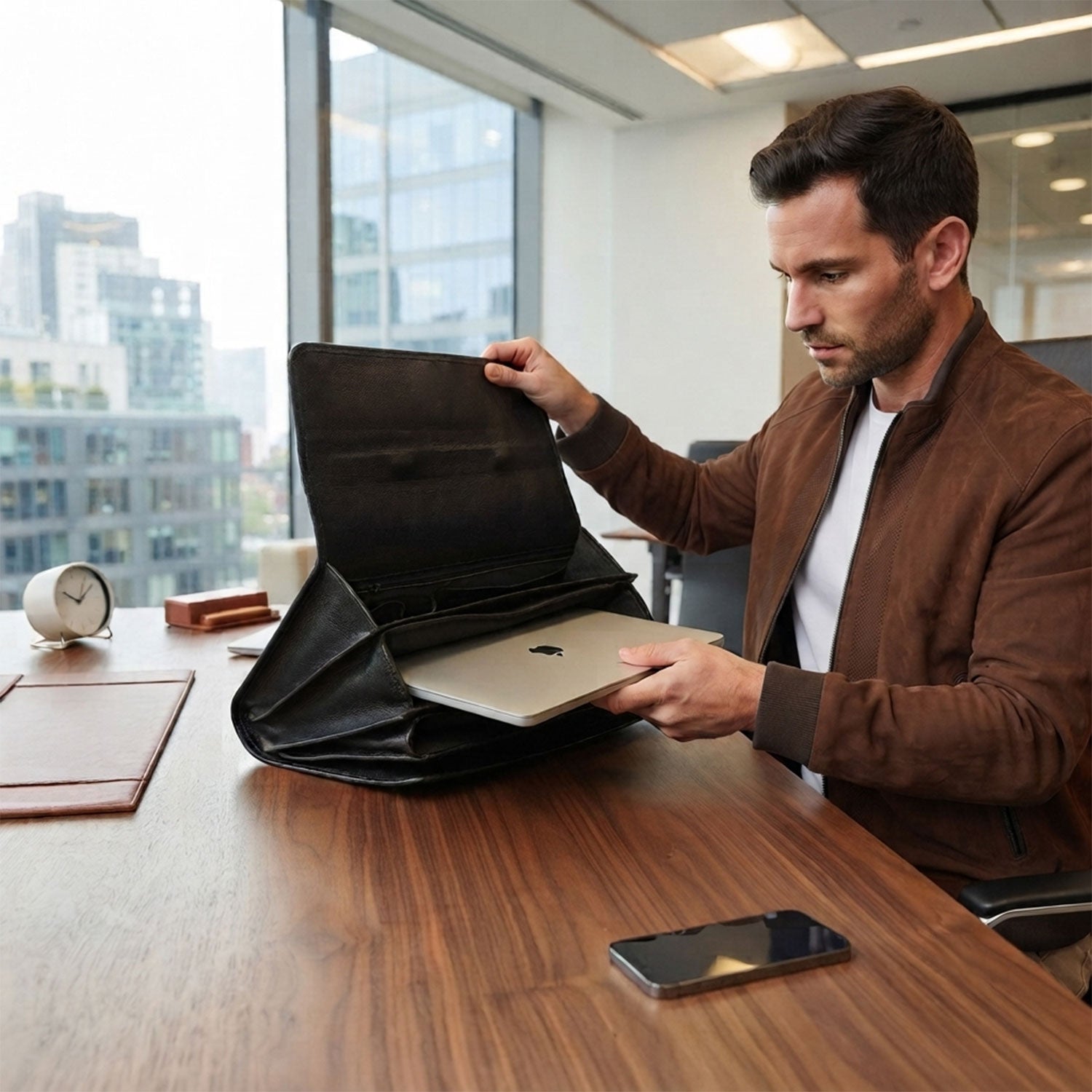Melville Double Compartment Briefcase-12