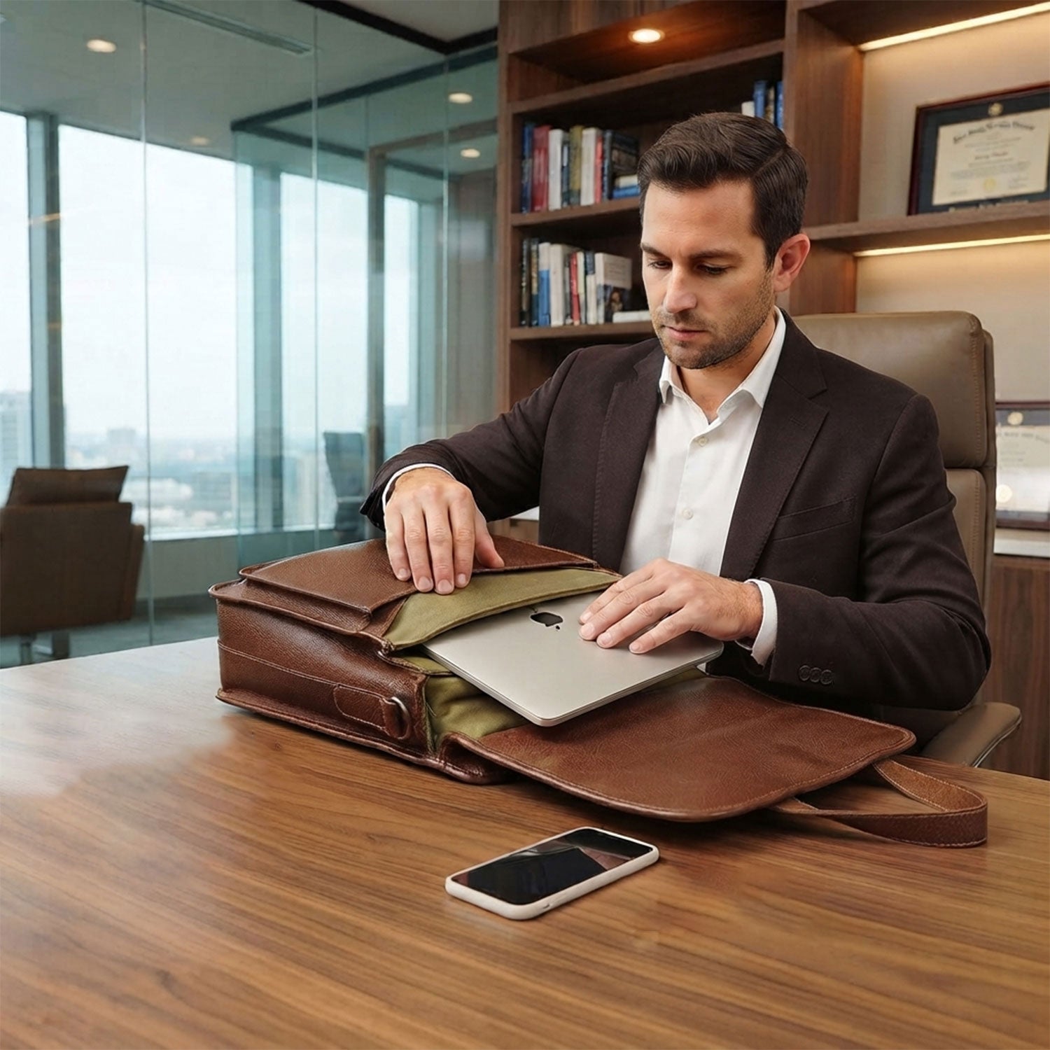 Melville Double Compartment Briefcase-18