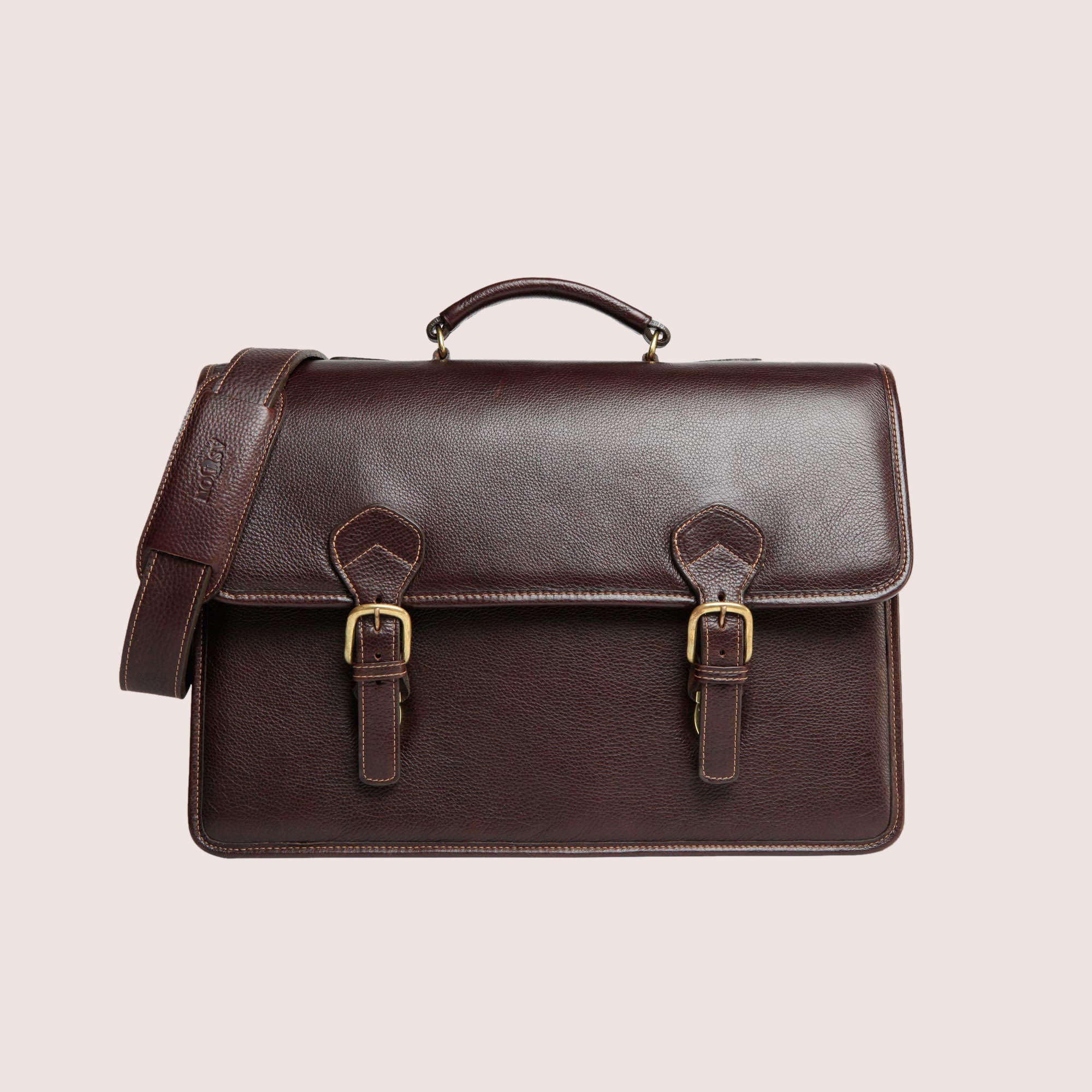 Morrison Men's Double Compartment Briefcase
