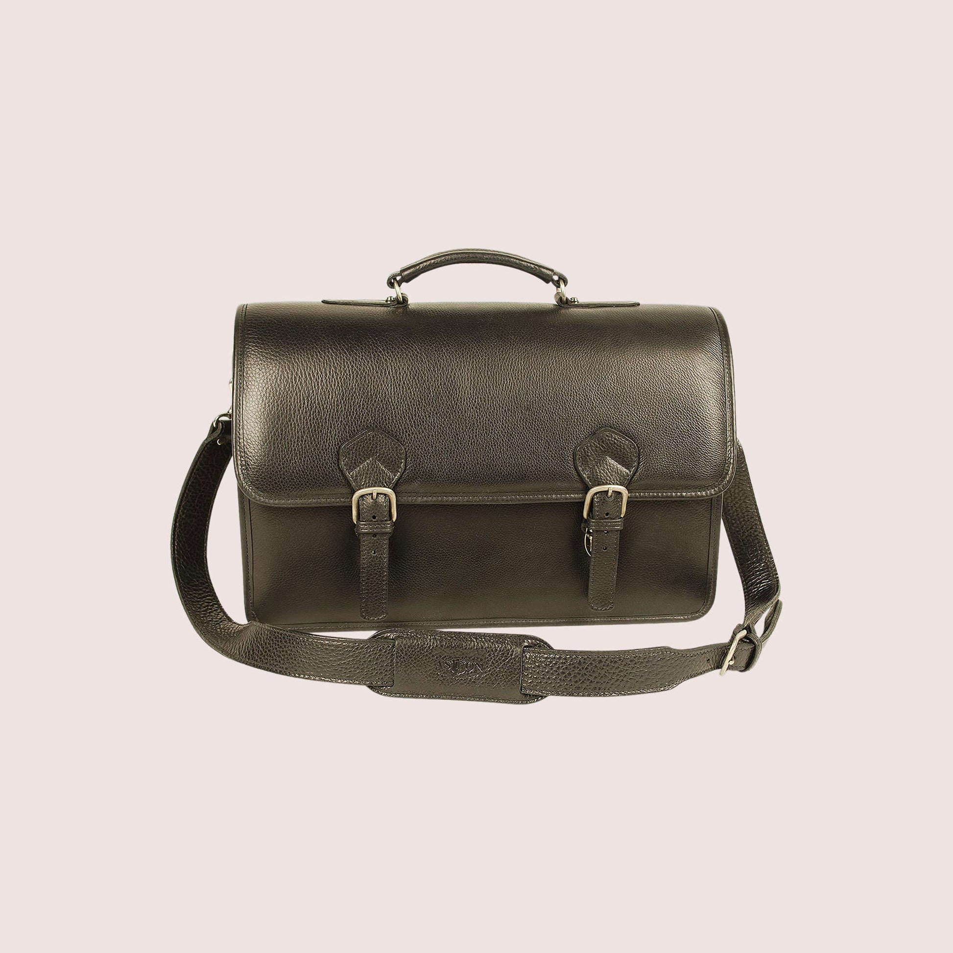 Morrison Men's Double Compartment Briefcase