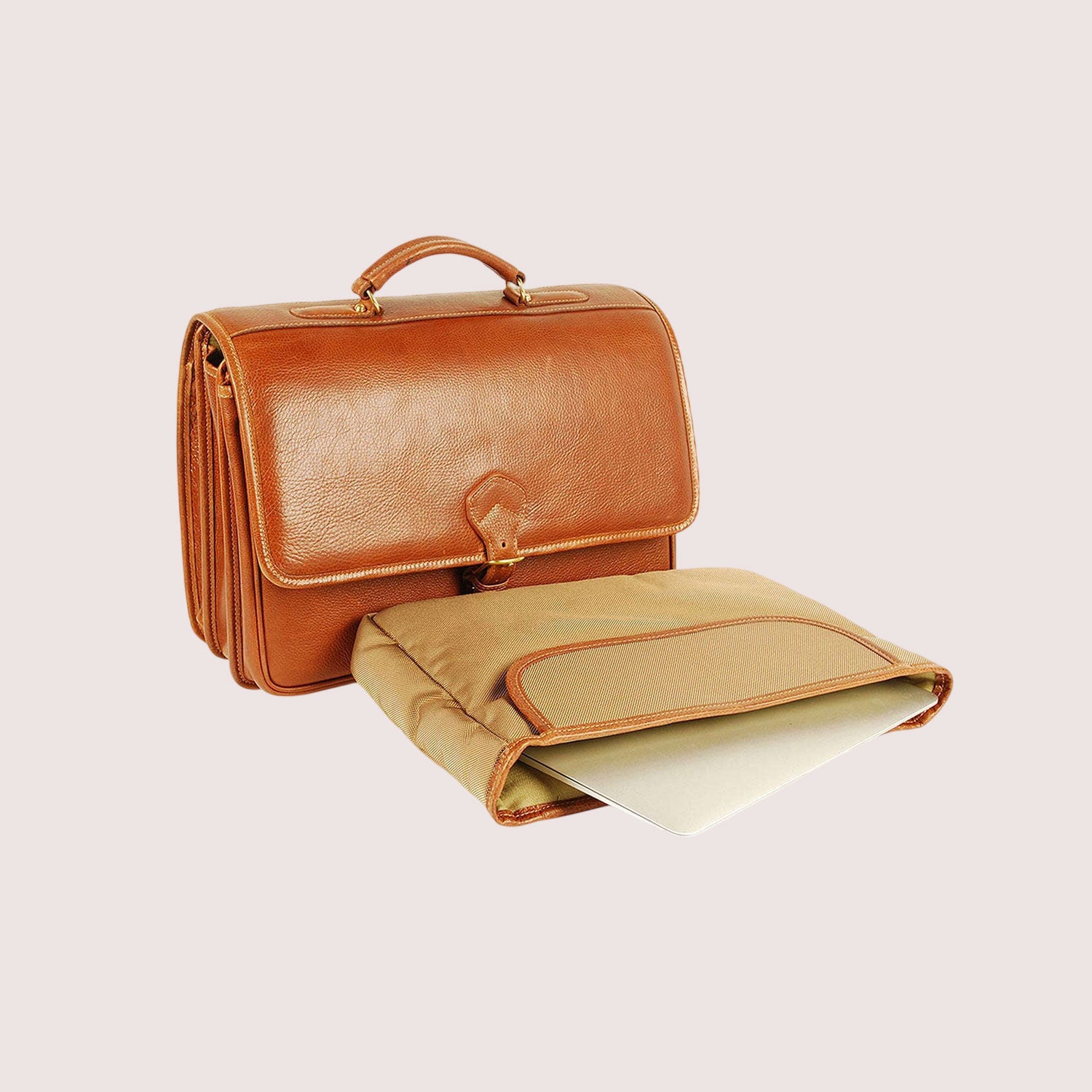 Charles Double Compartment Briefcase W/Laptop Case-4