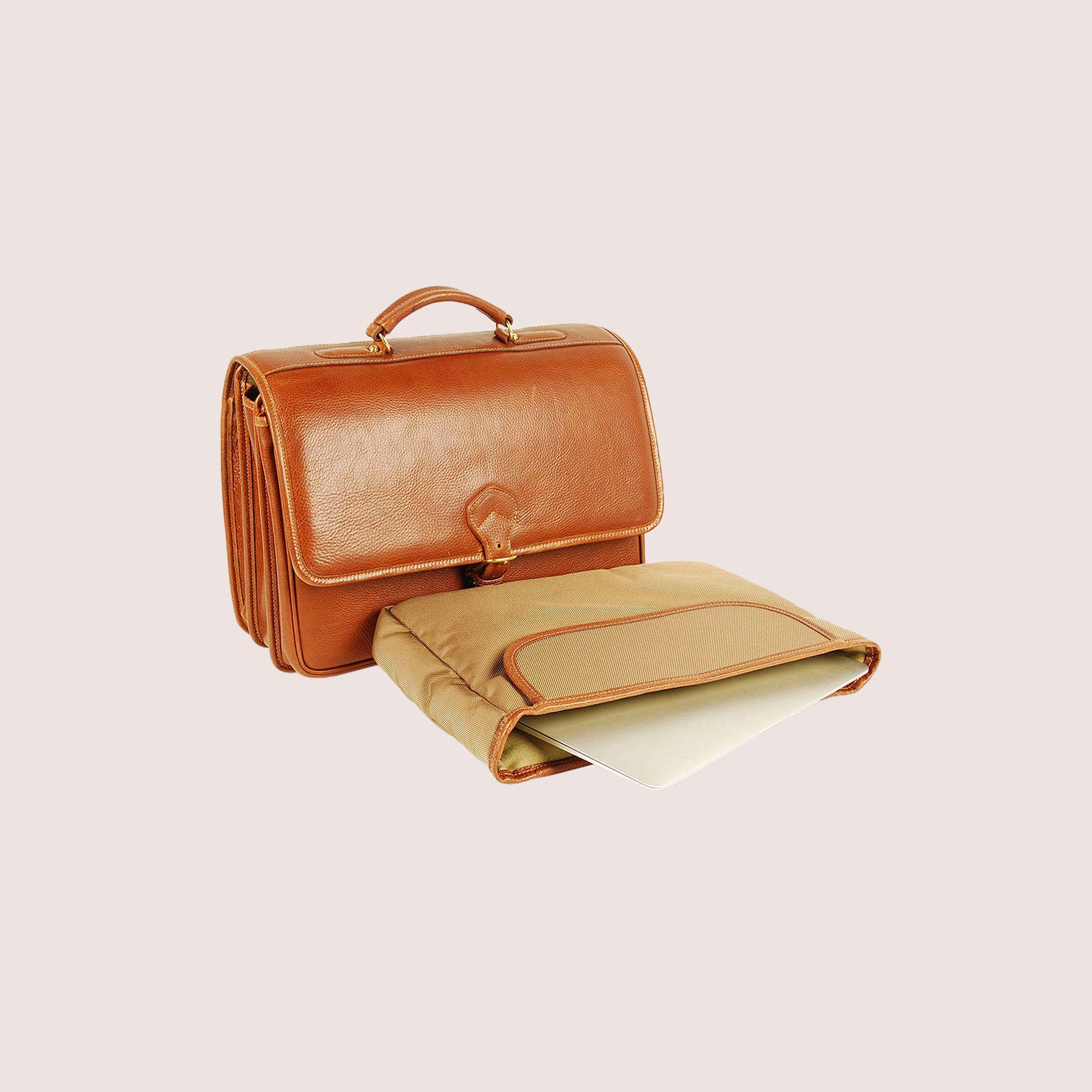 Charles Double Compartment Briefcase w/laptop case