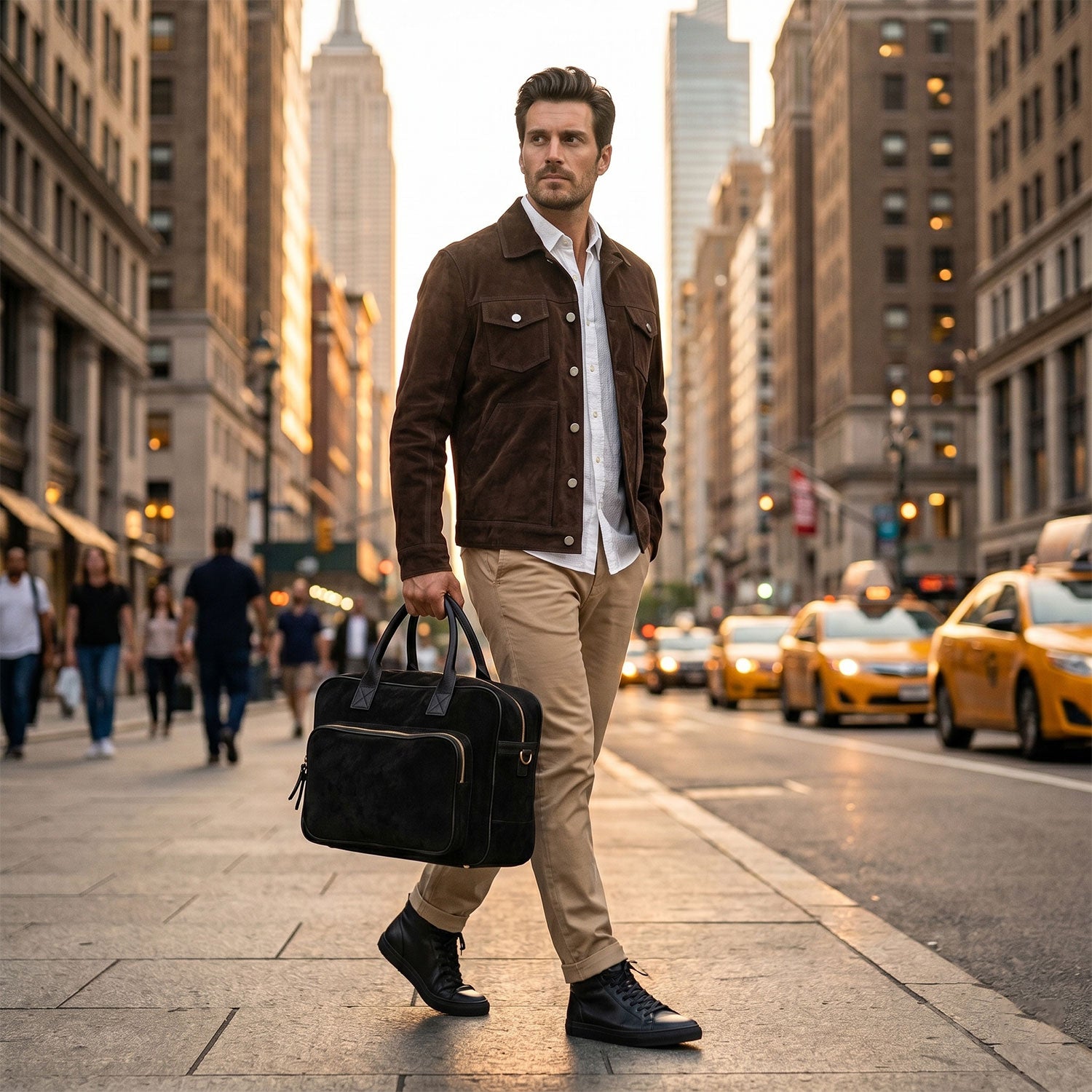 Bennett Suede Briefcase-5