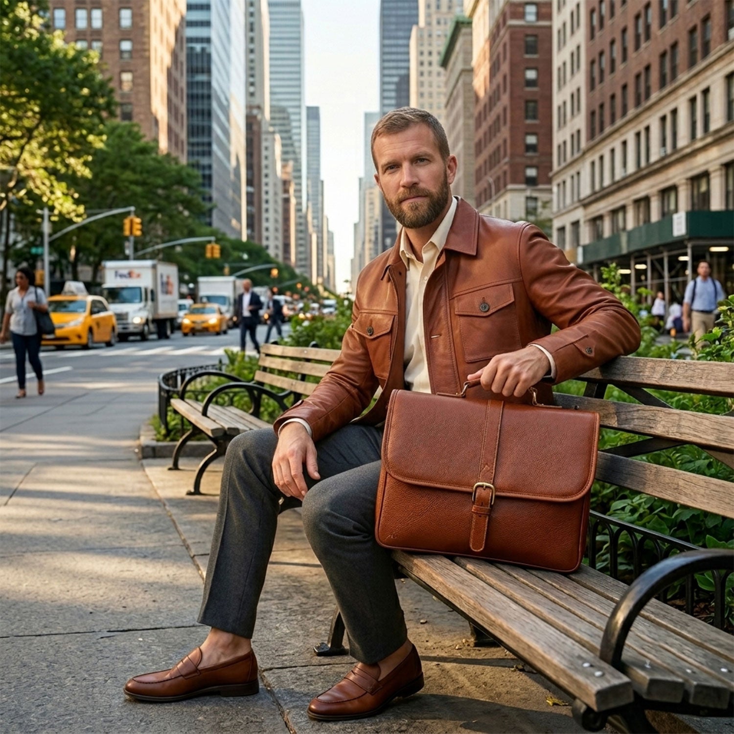Beckett Briefcase with laptop computer case-9