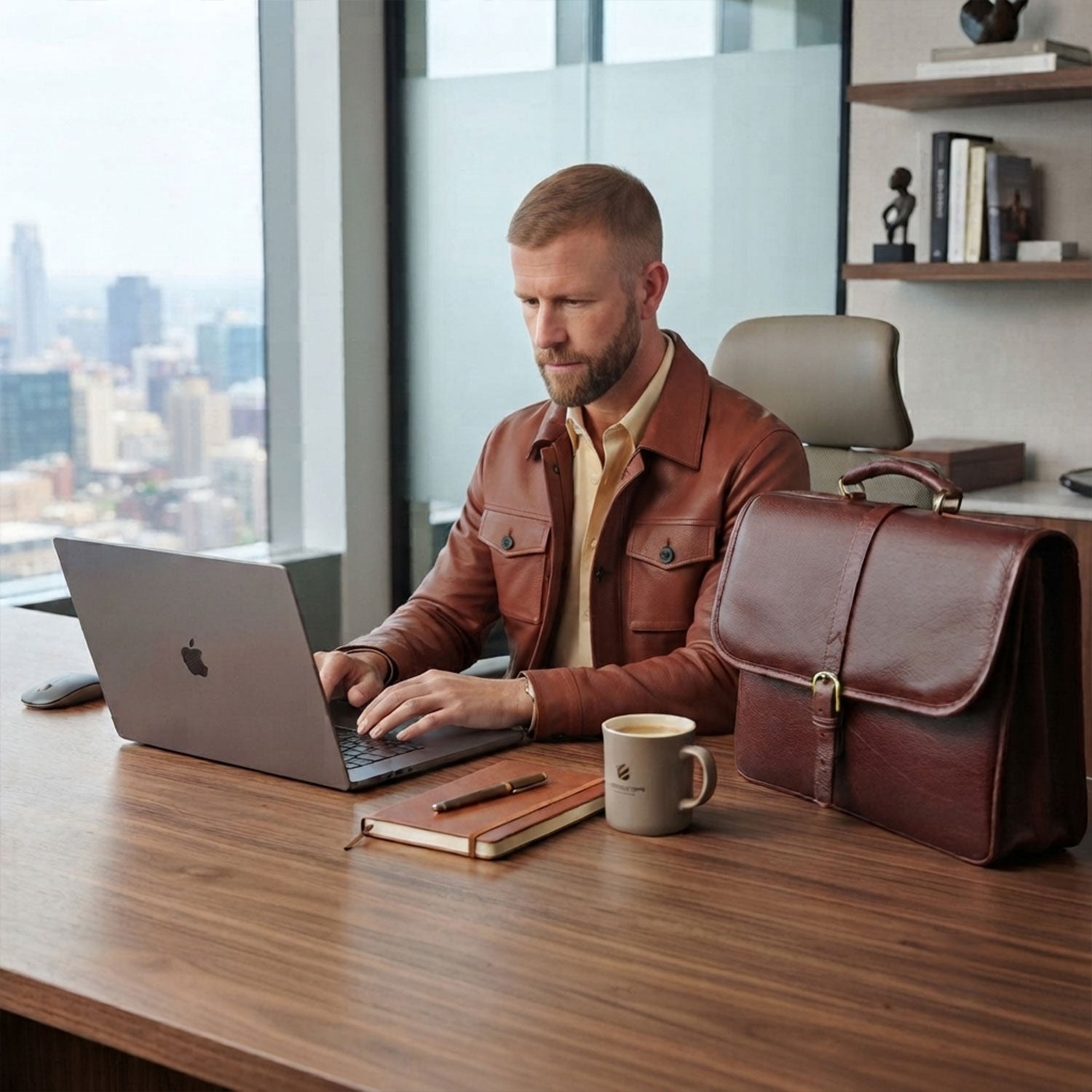 Beckett Briefcase with laptop computer case-10