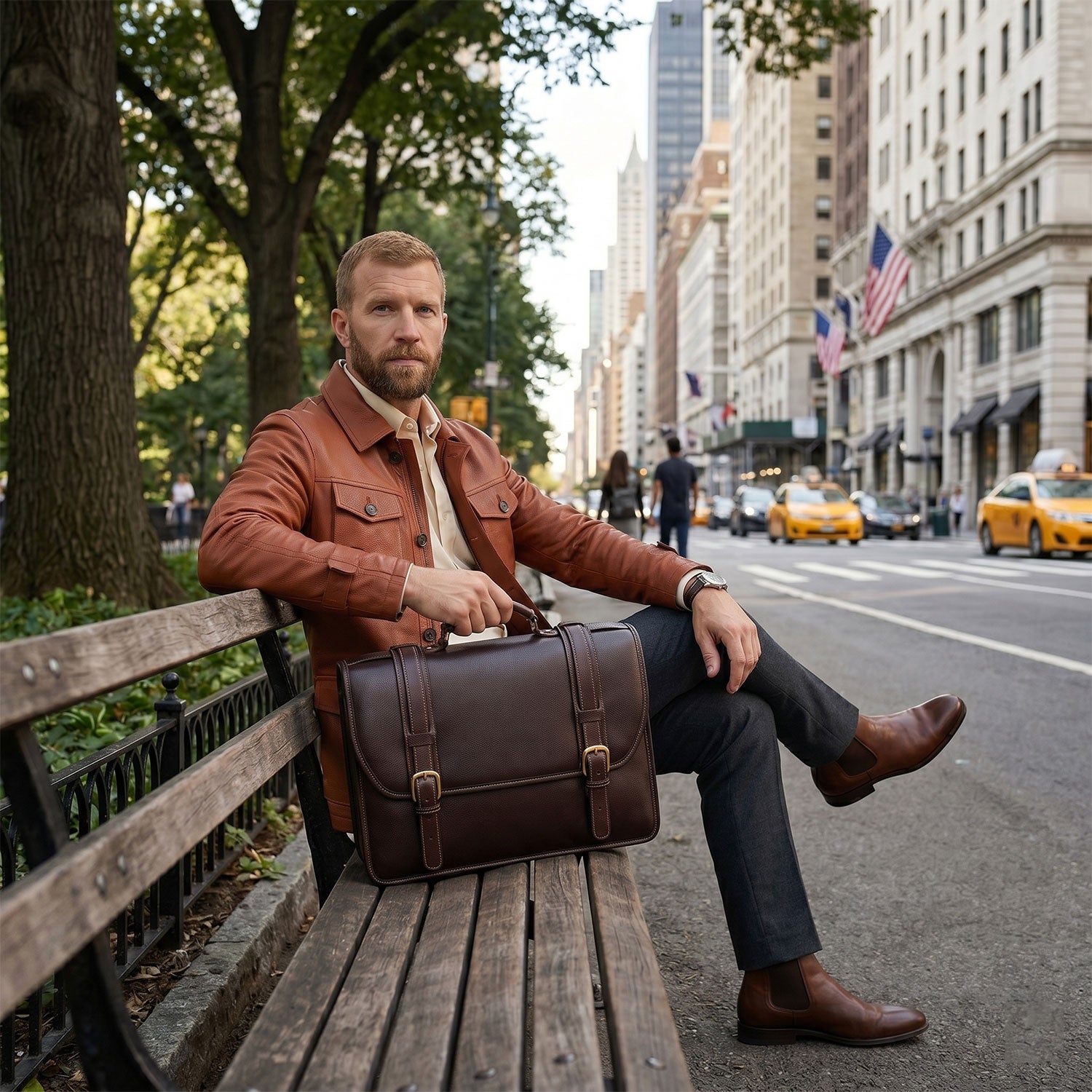 Conrad Triple Compartment Briefcase-5