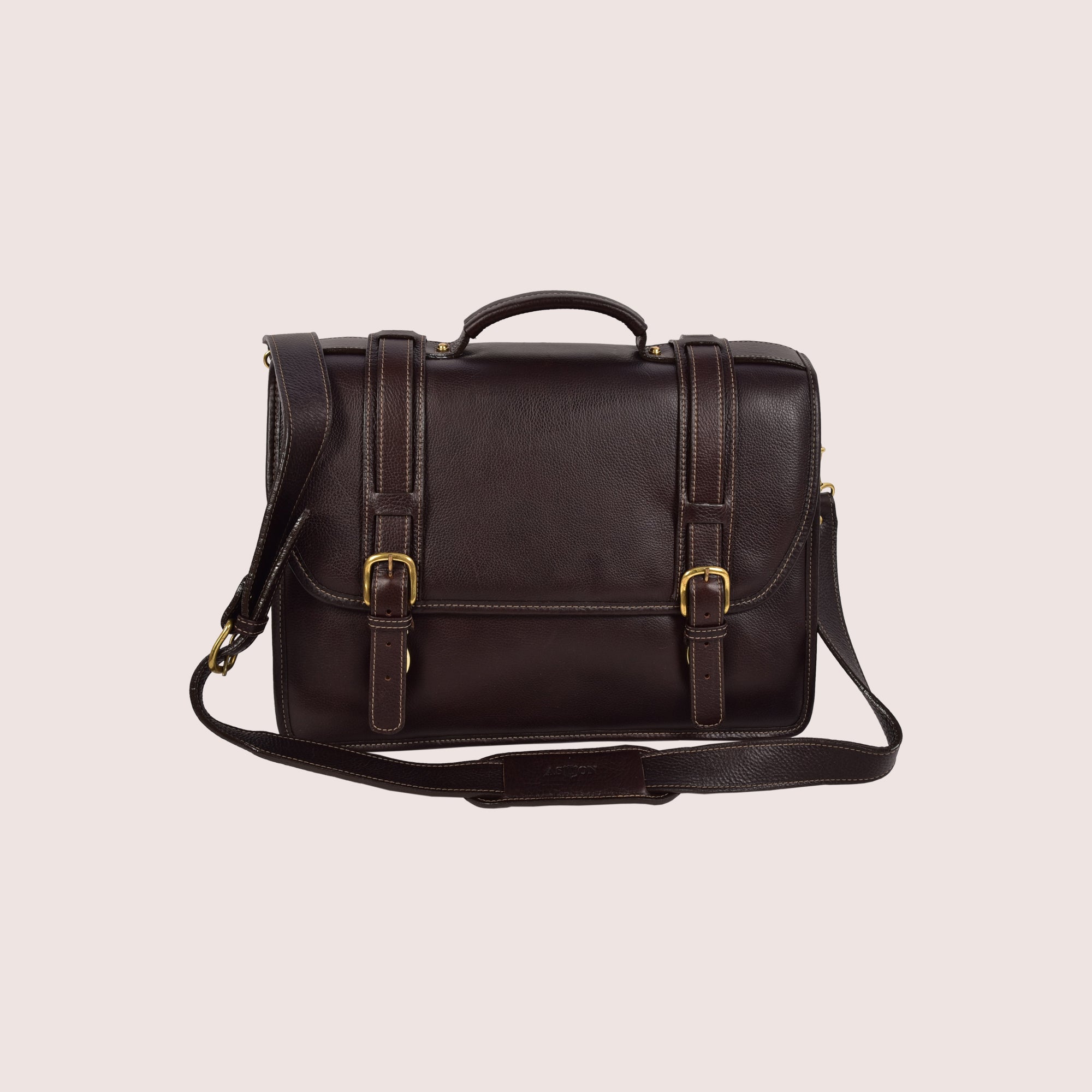 Conrad Triple Compartment Eco-Friendly Leather Briefcase