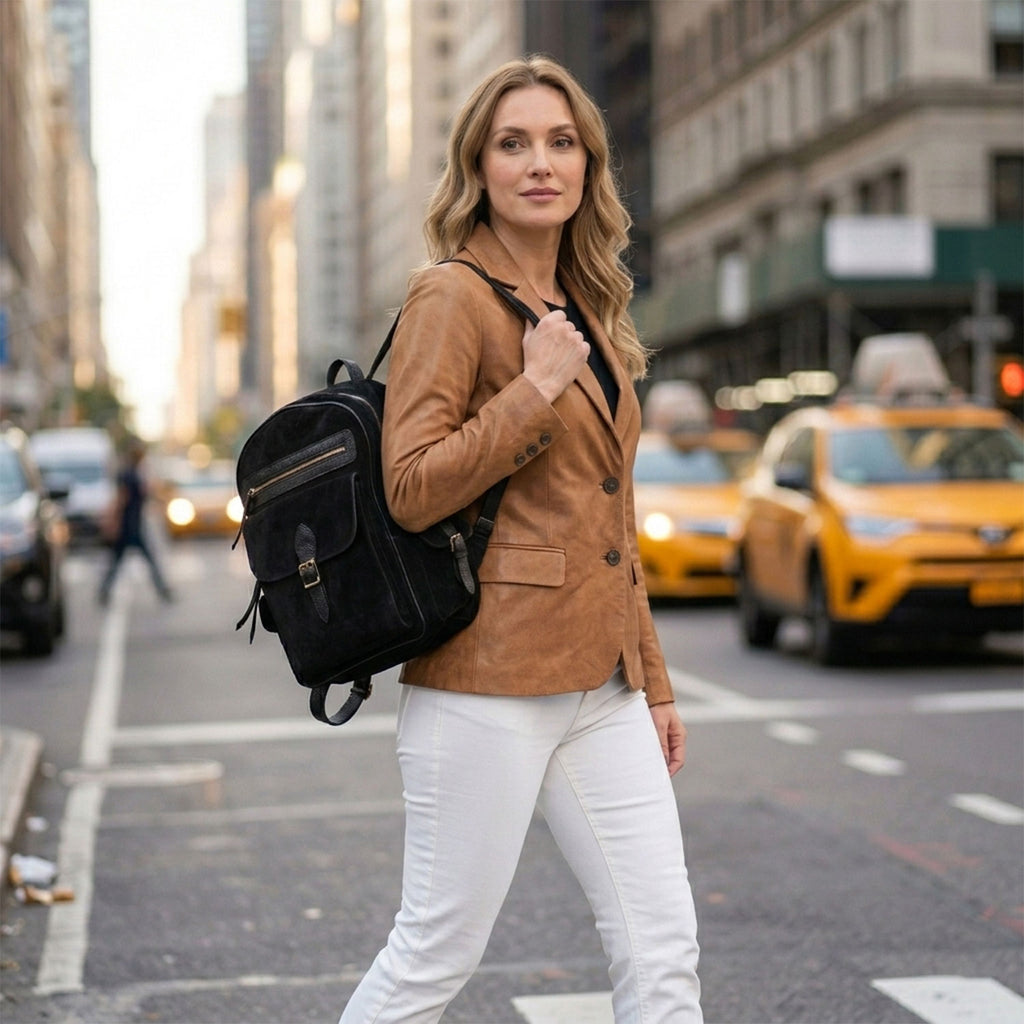 Burnett Suede Backpack