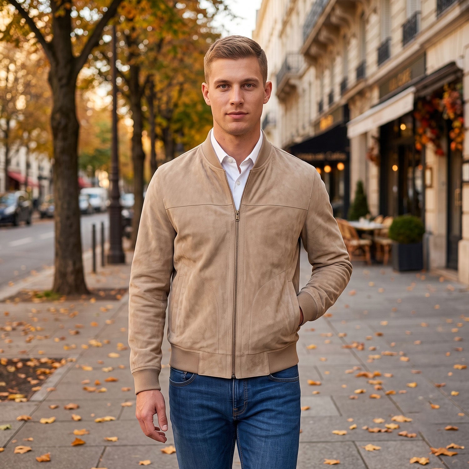 Hayes Goat Suede Jacket-4