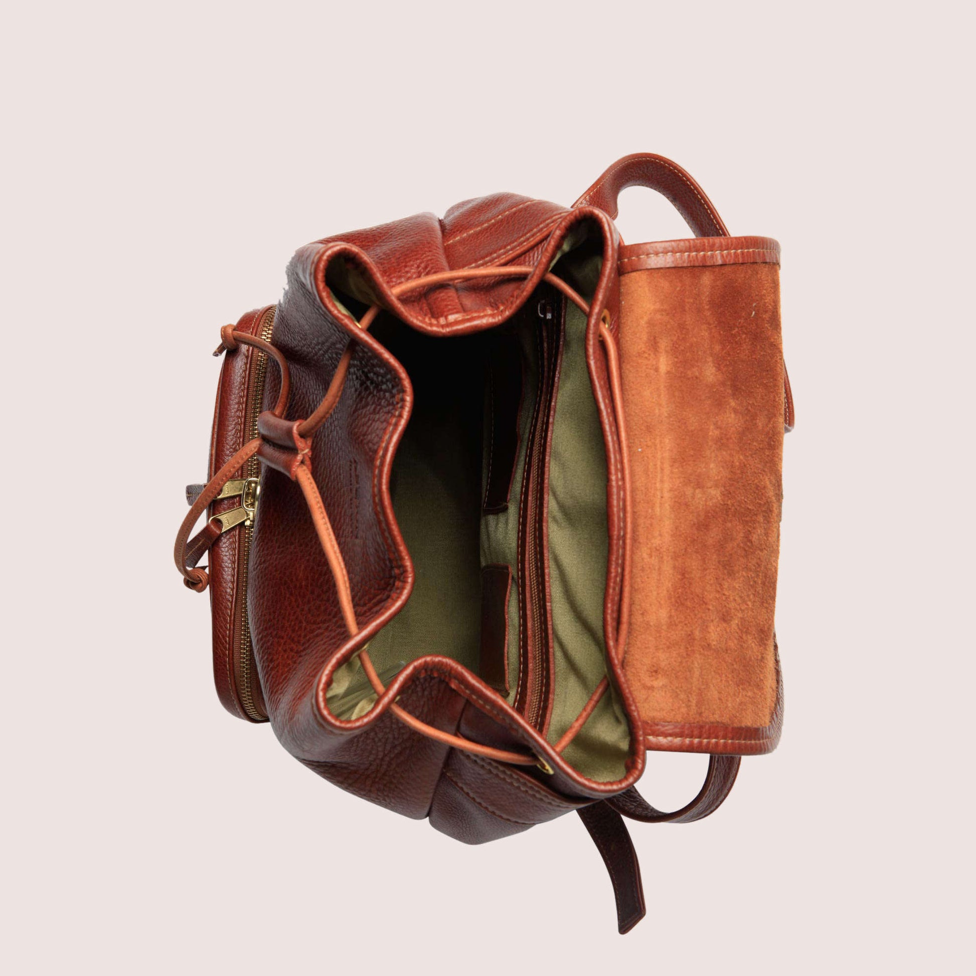Altona Drawstring Backpack w - Front Zip Pocket