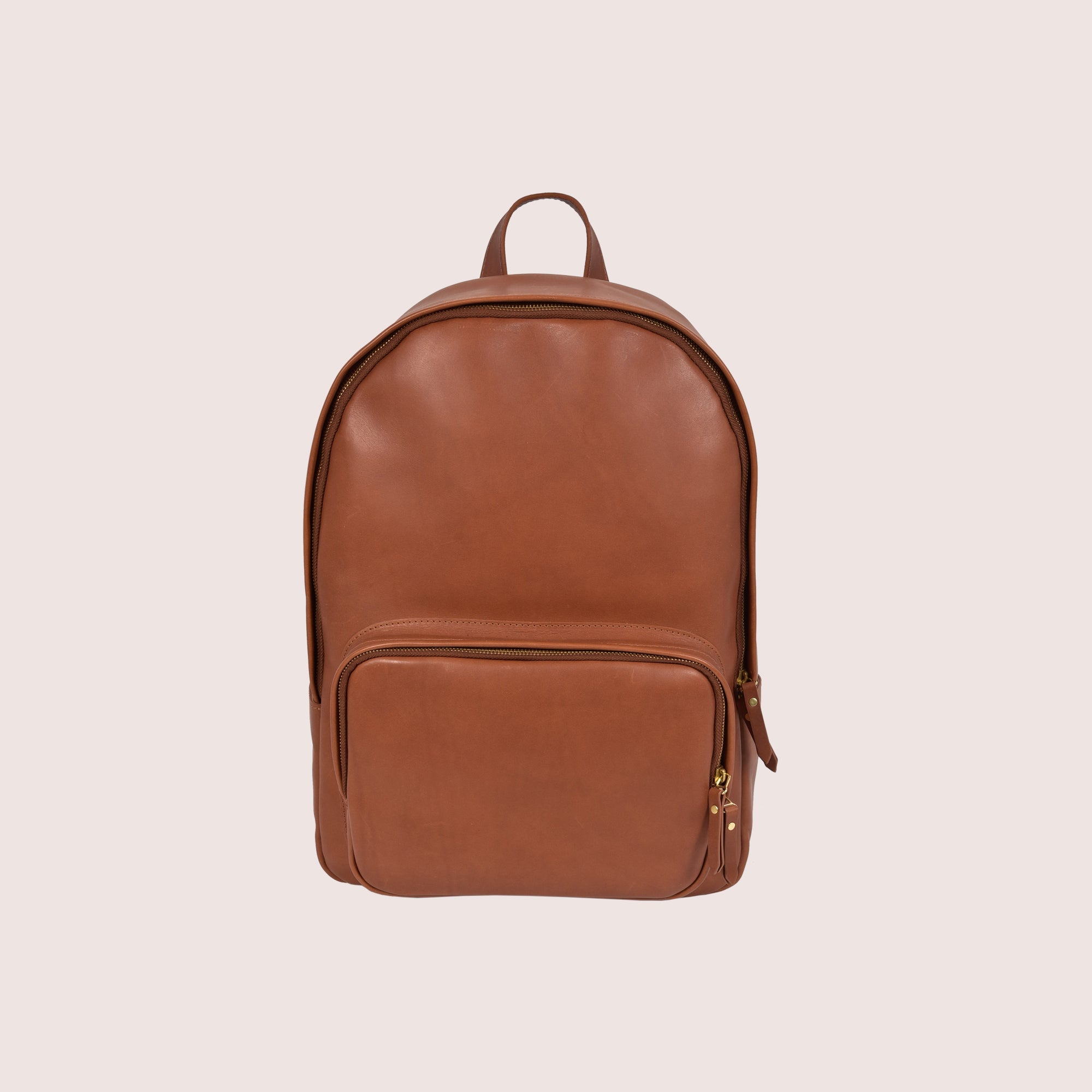 Dylan Zippered Backpack-Tan