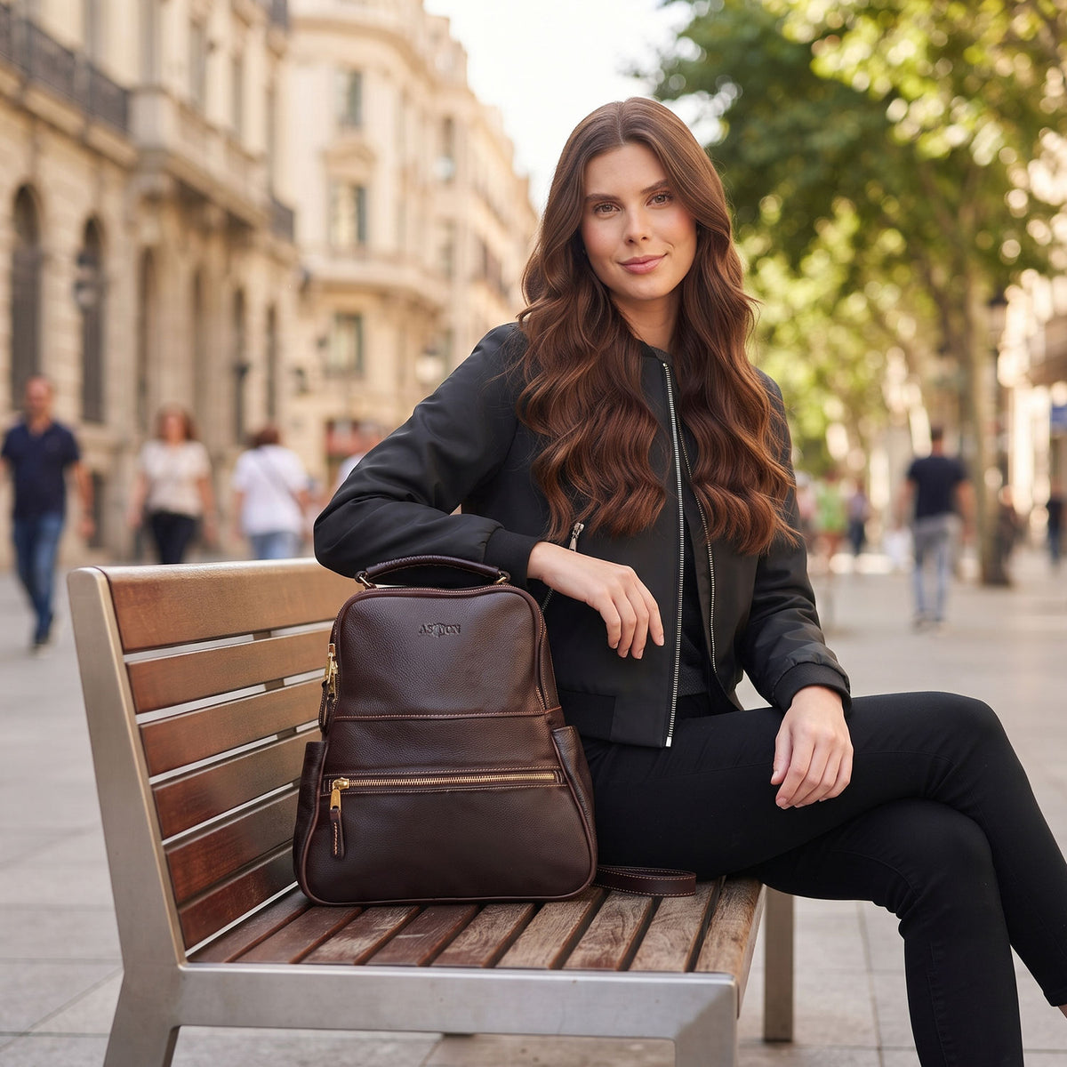 Jasmine Zippered Backpack-3