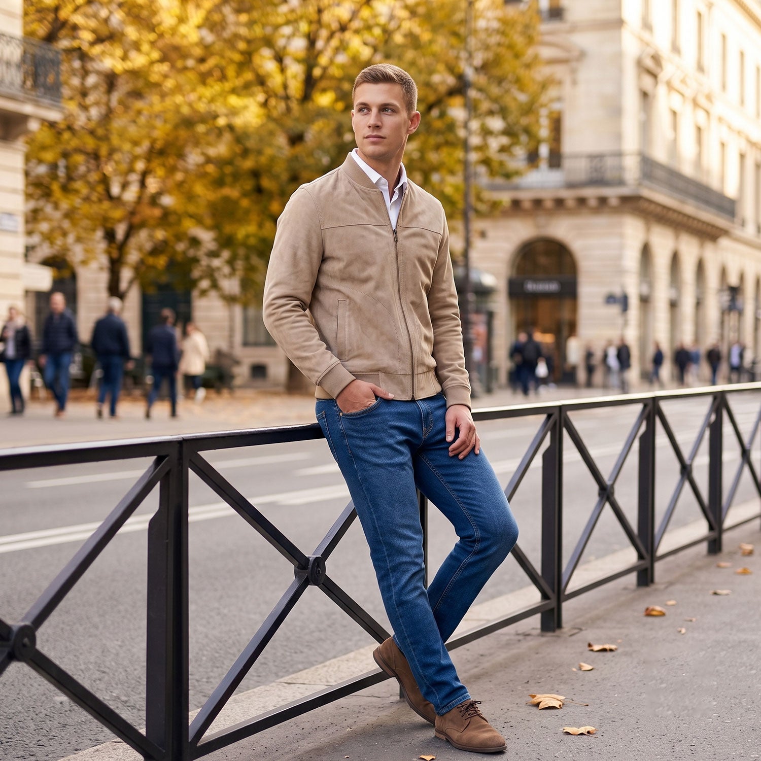 Hayes Goat Suede Jacket-5