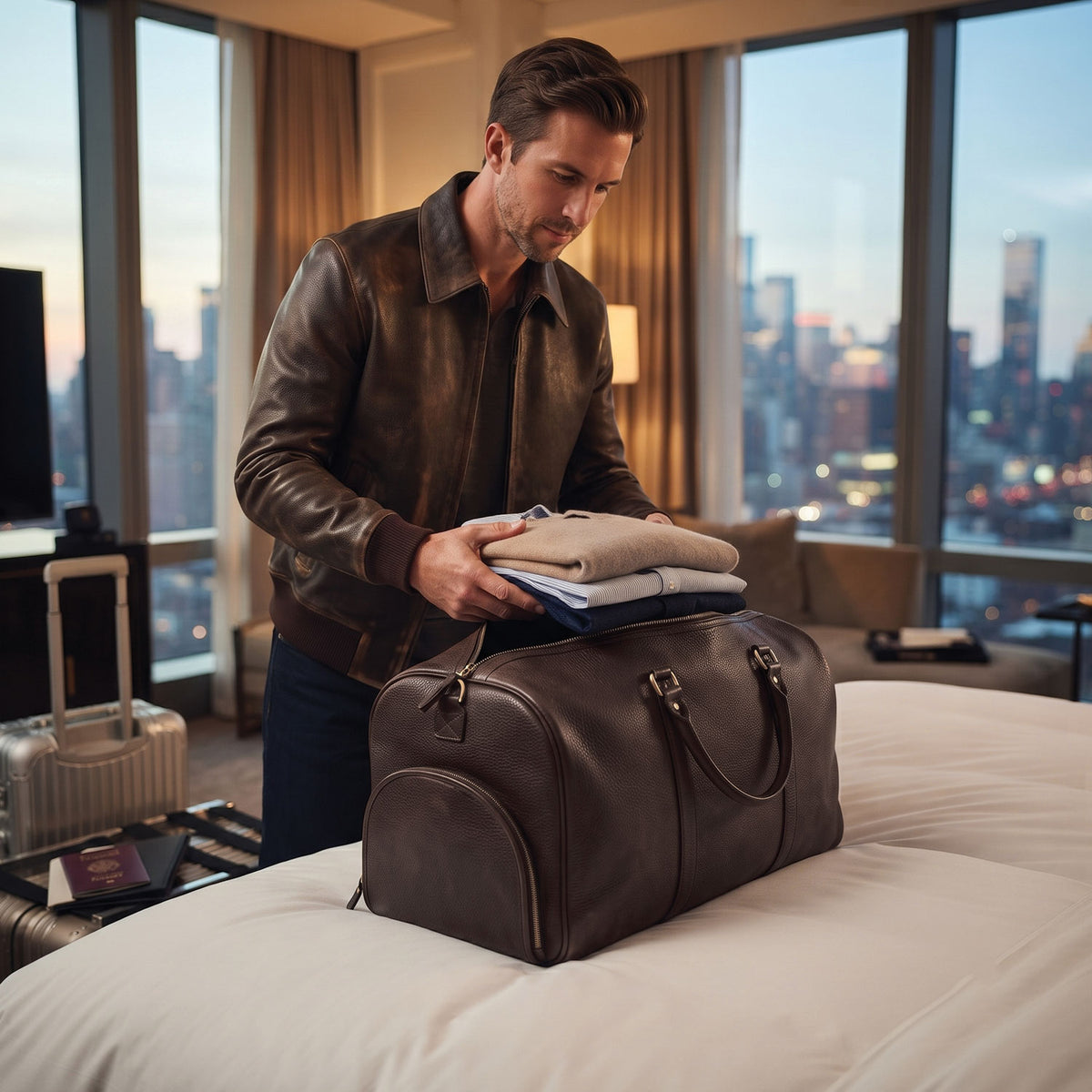 Brandon Weekender Bag w/ Shoe Compartment-5