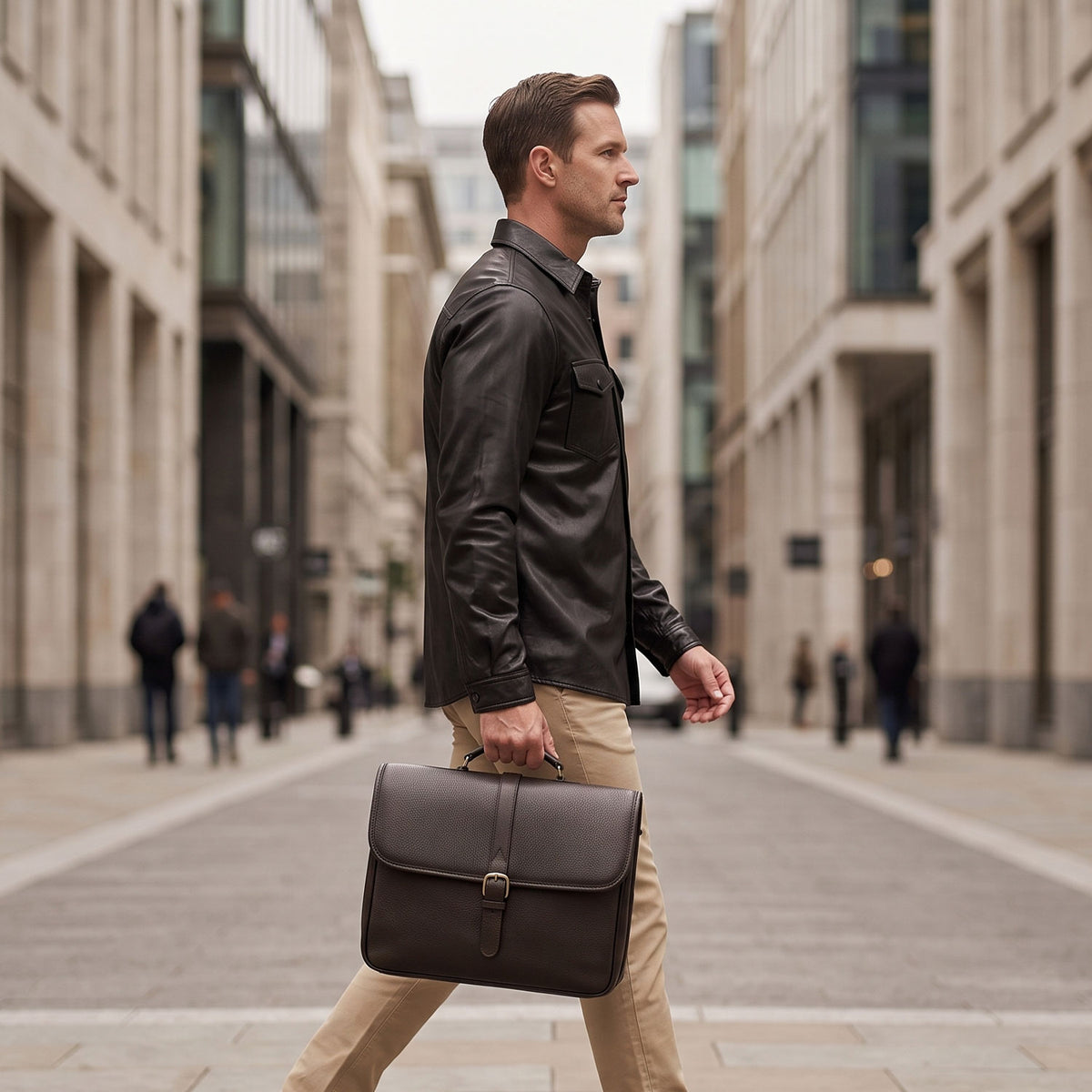 Beckett Briefcase with laptop computer case-5