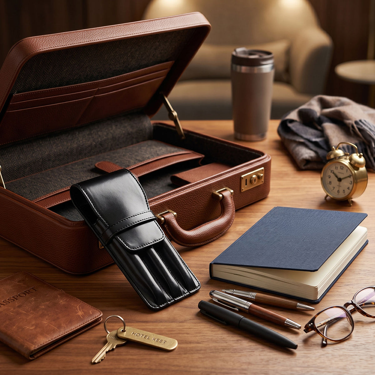 Three Pen Leather Case-9