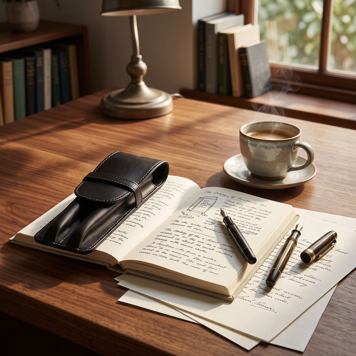 Two Pen Leather Case-9