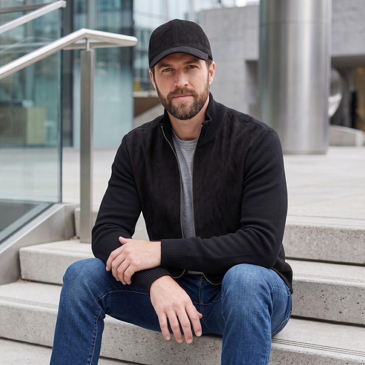 Albion Goat Suede Baseball Hat-10