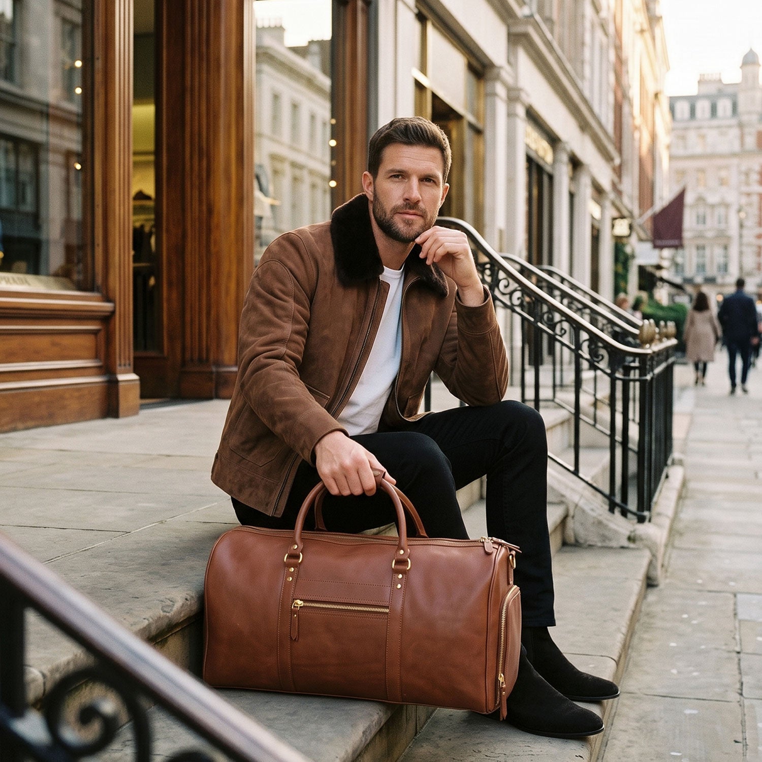 Brandon Weekender Bag w/ Shoe Compartment-13