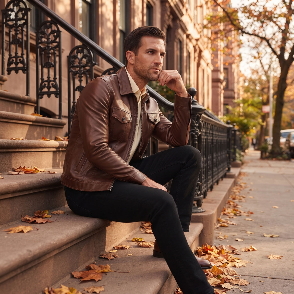 Brooklyn Lambskin Jacket-14