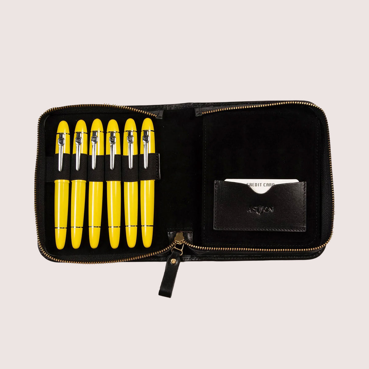Zippered Pen Case for Six Pens with Note Pad-4