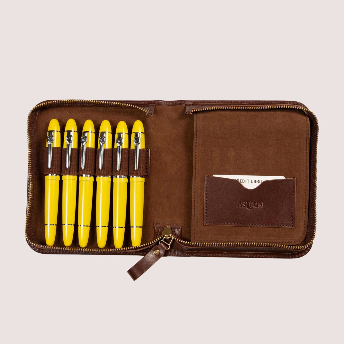 Zippered Pen Case for Six Pens with Note Pad-9