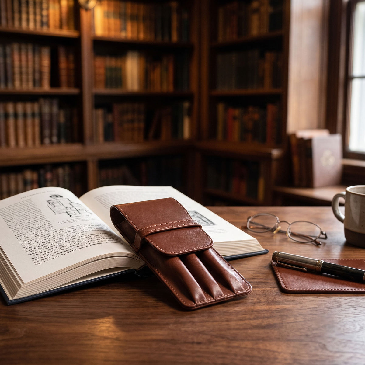 Three Pen Leather Case-14
