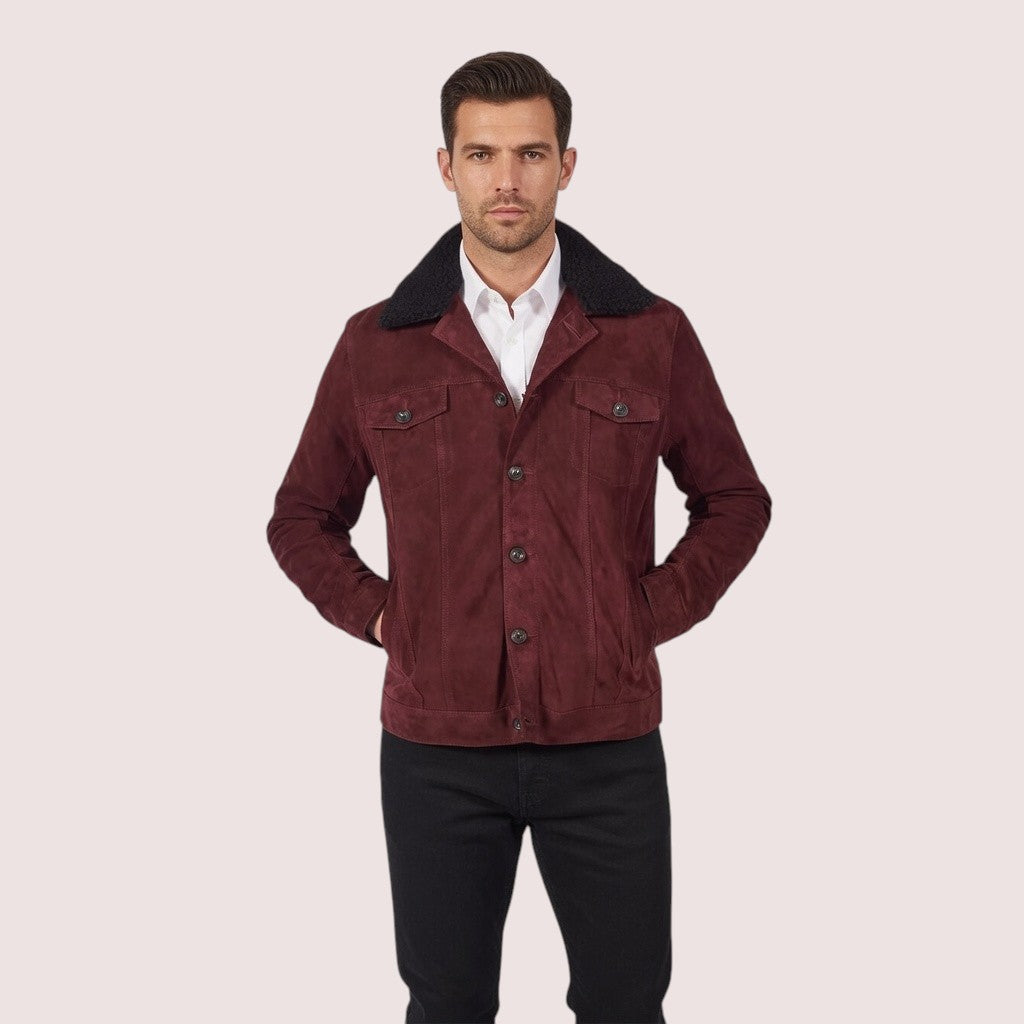 Dupont Goat Suede Trucker Jacket