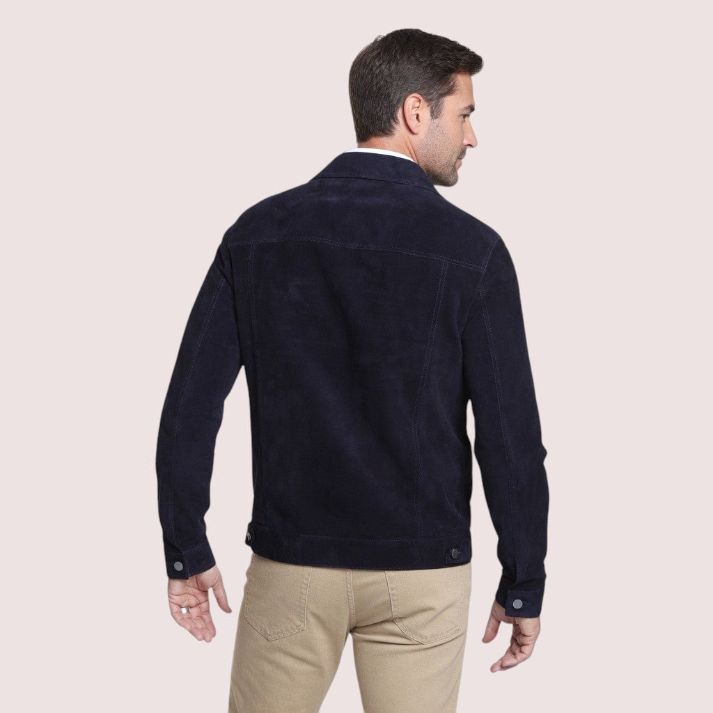 Dupont Goat Suede Trucker Jacket-12