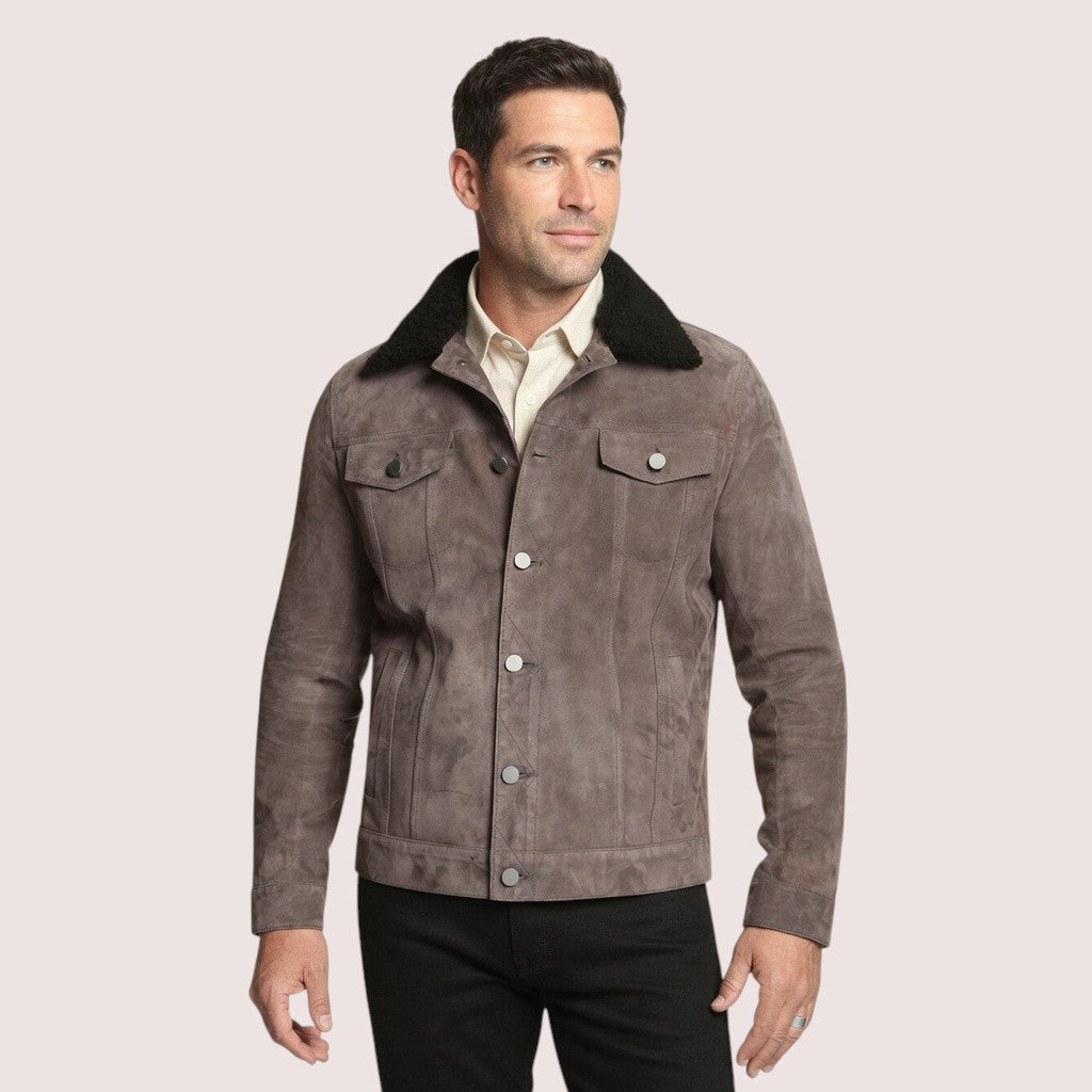 Dupont Goat Suede Trucker Jacket