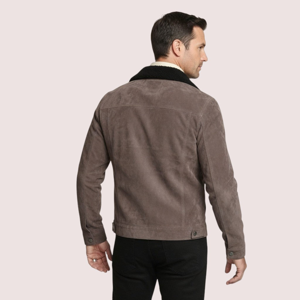 Dupont Goat Suede Trucker Jacket