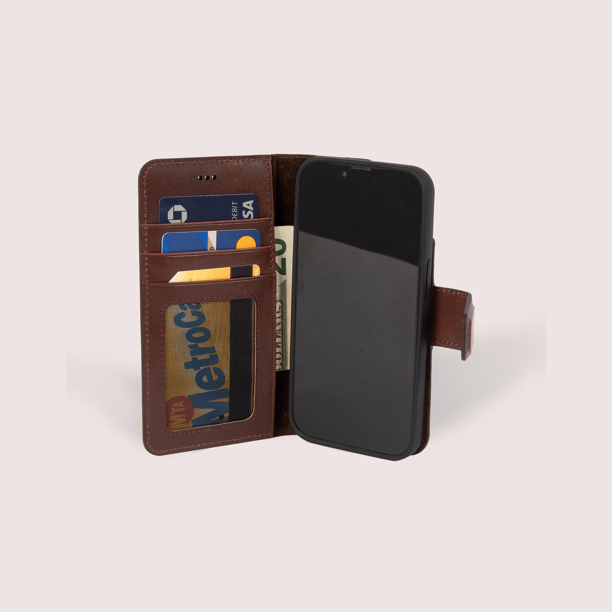 iPhone 13 Leather Case with card slots
