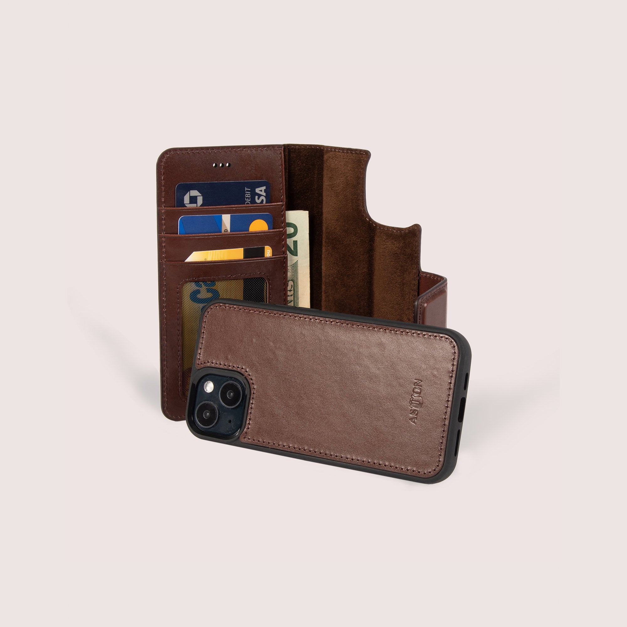 iPhone 13 Leather Case with card slots